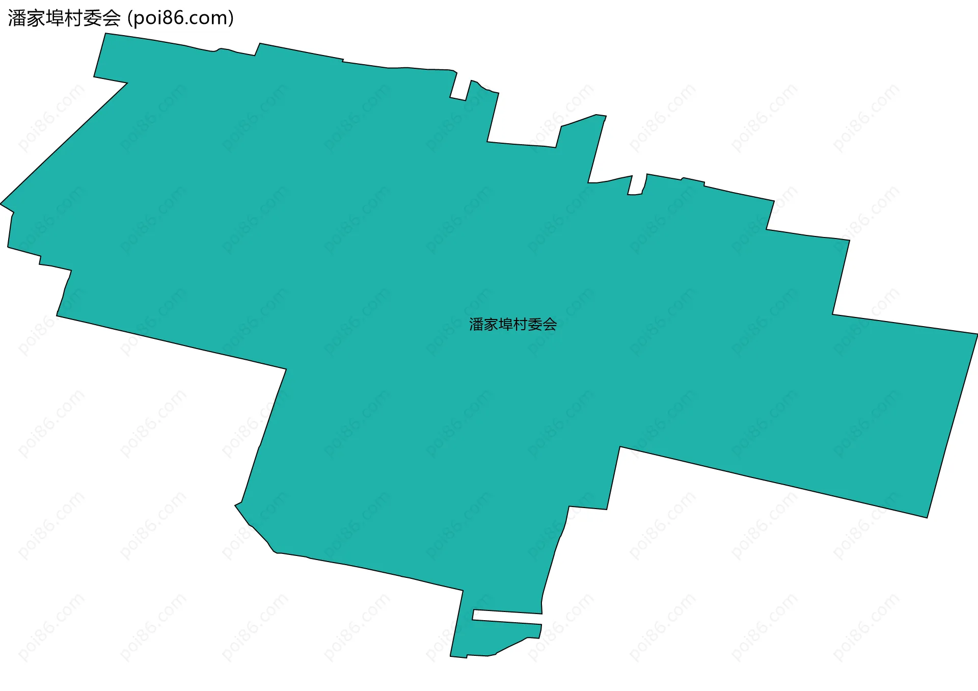 潘家埠村委会边界地图