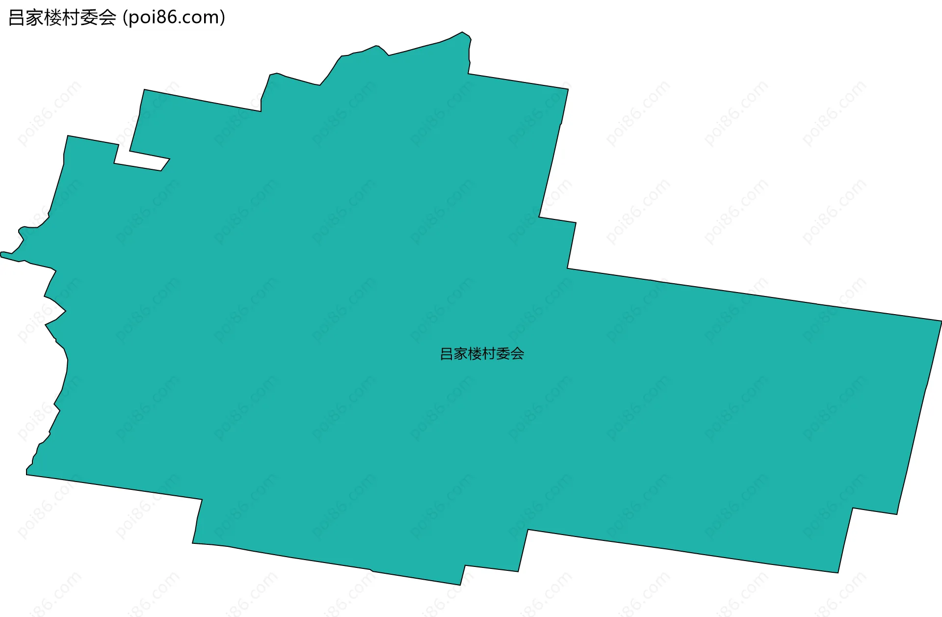 吕家楼村委会边界地图