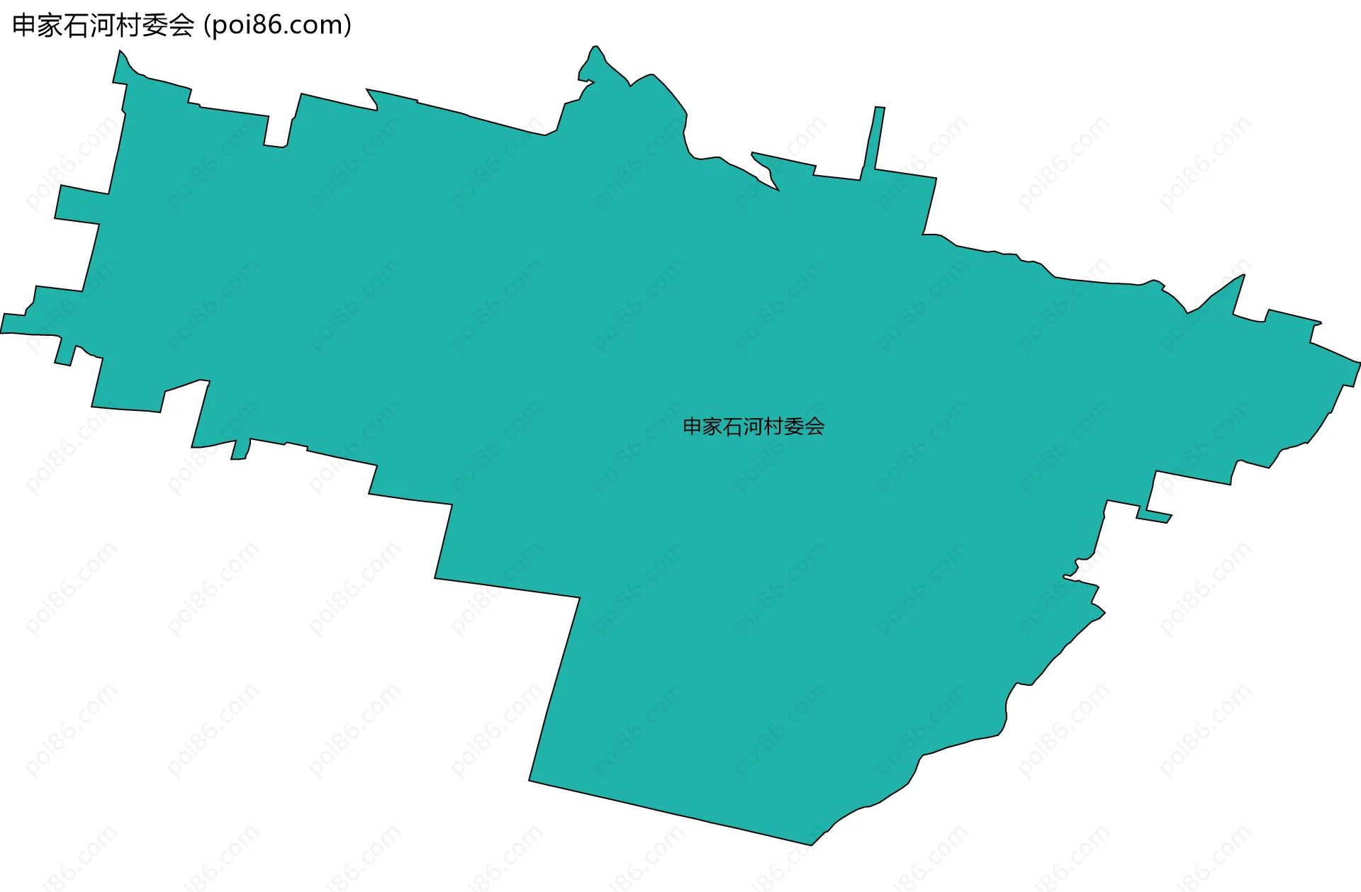 申家石河村委会边界地图