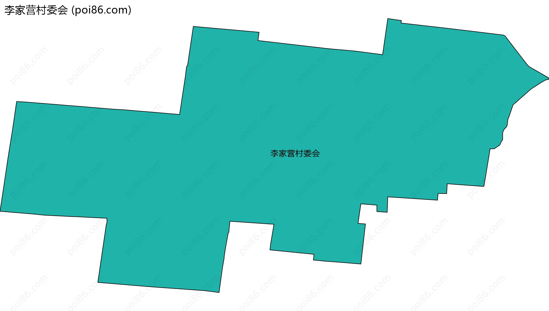 李家营村委会边界地图