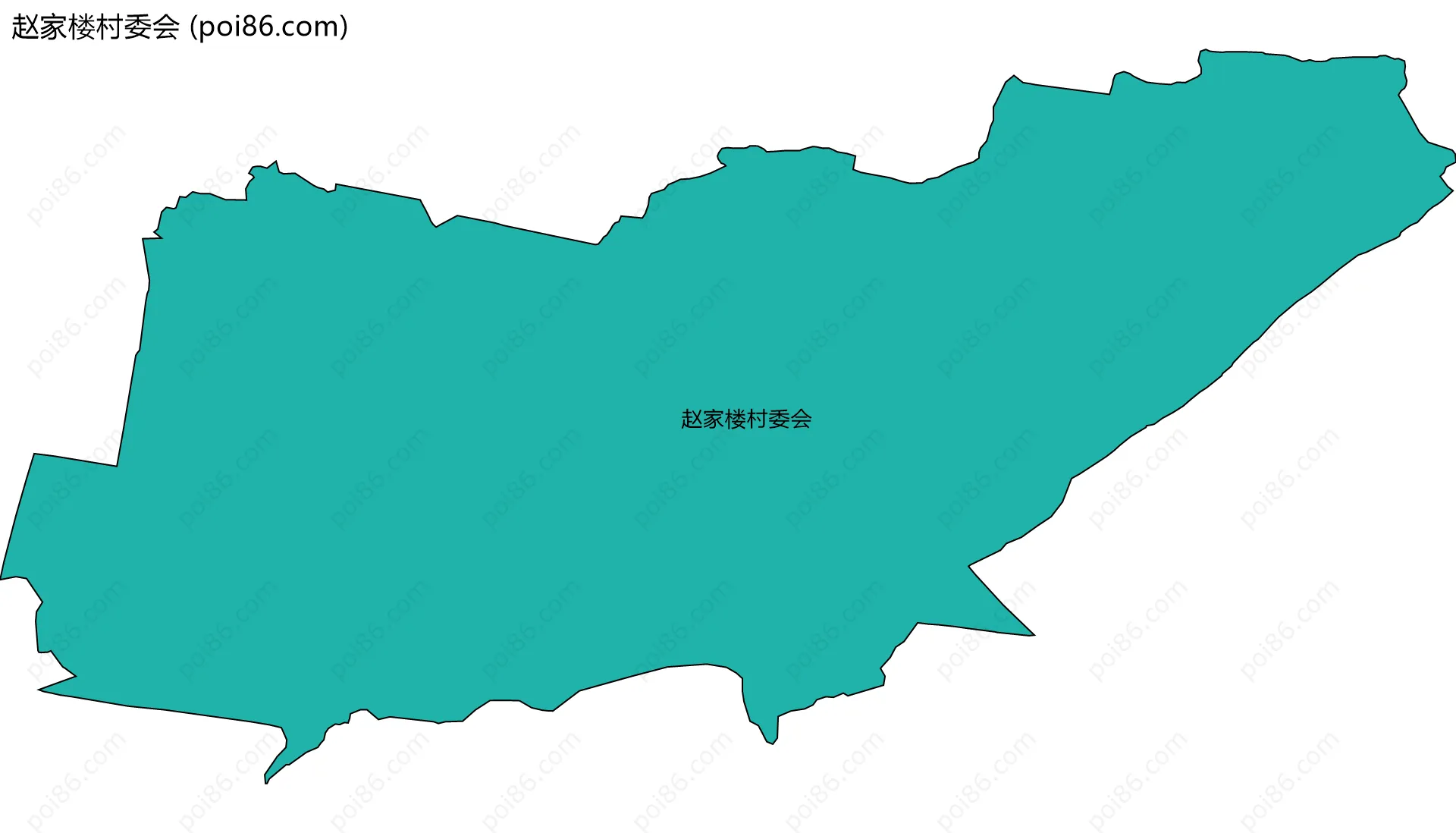 赵家楼村委会边界地图
