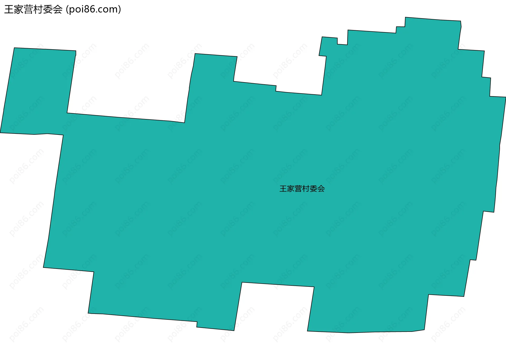 王家营村委会边界地图