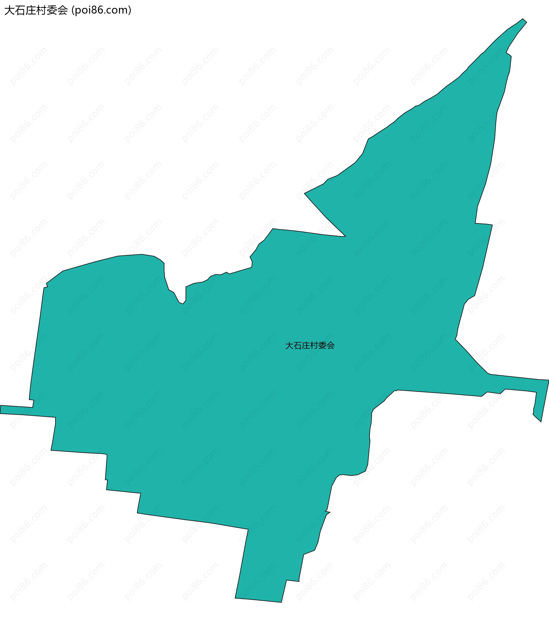 大石庄村委会边界地图