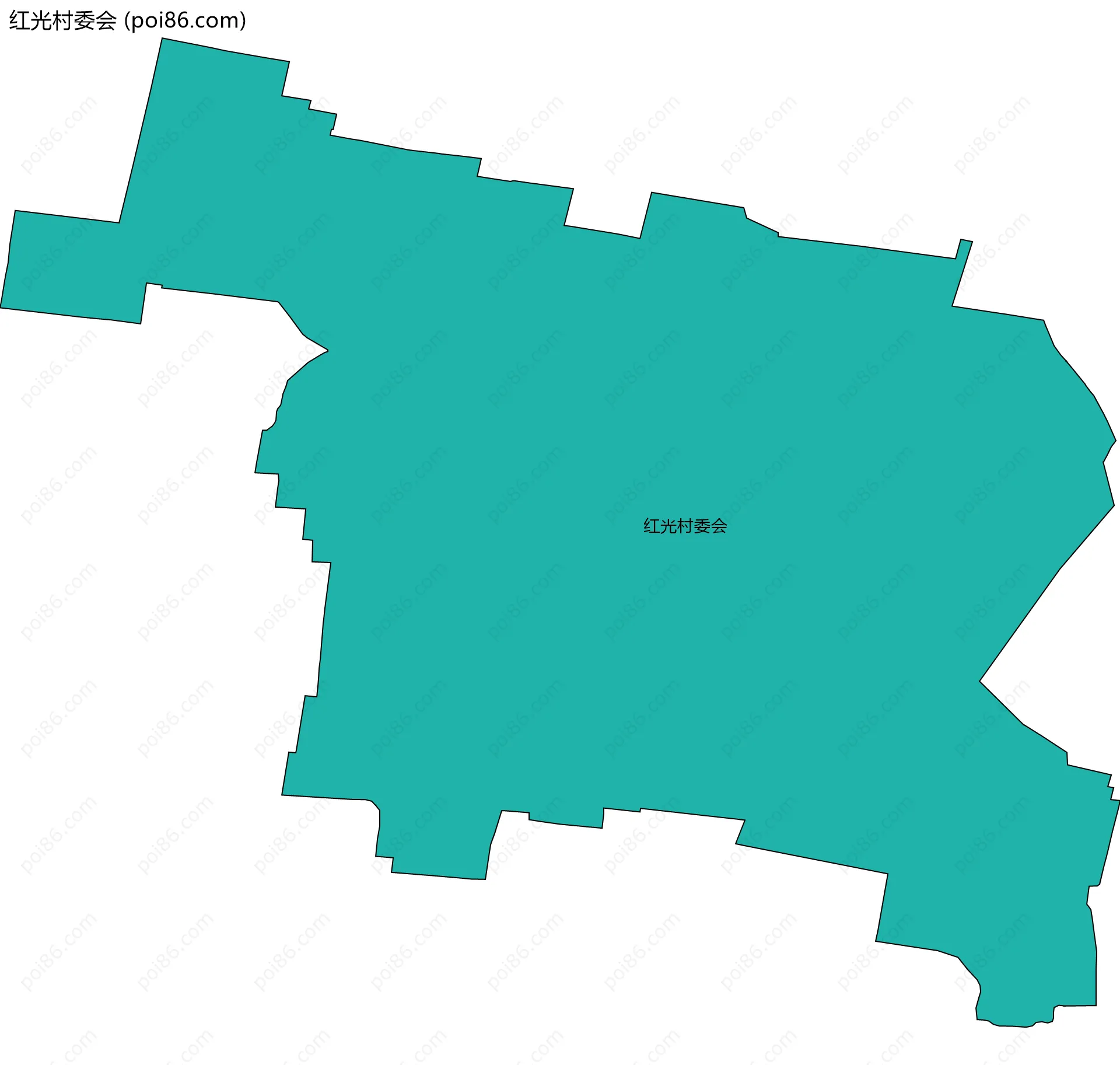 红光村委会边界地图