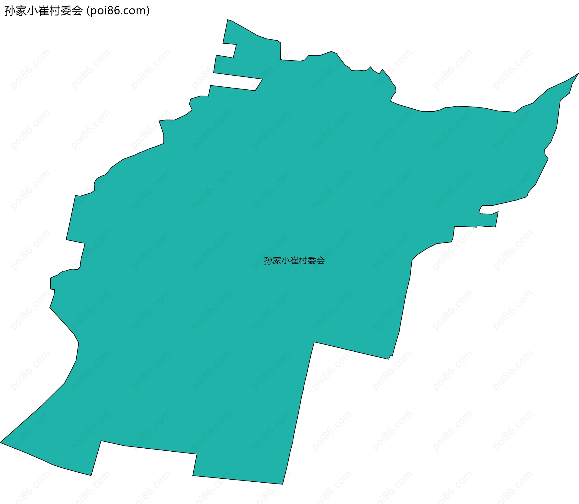 孙家小崔村委会边界地图