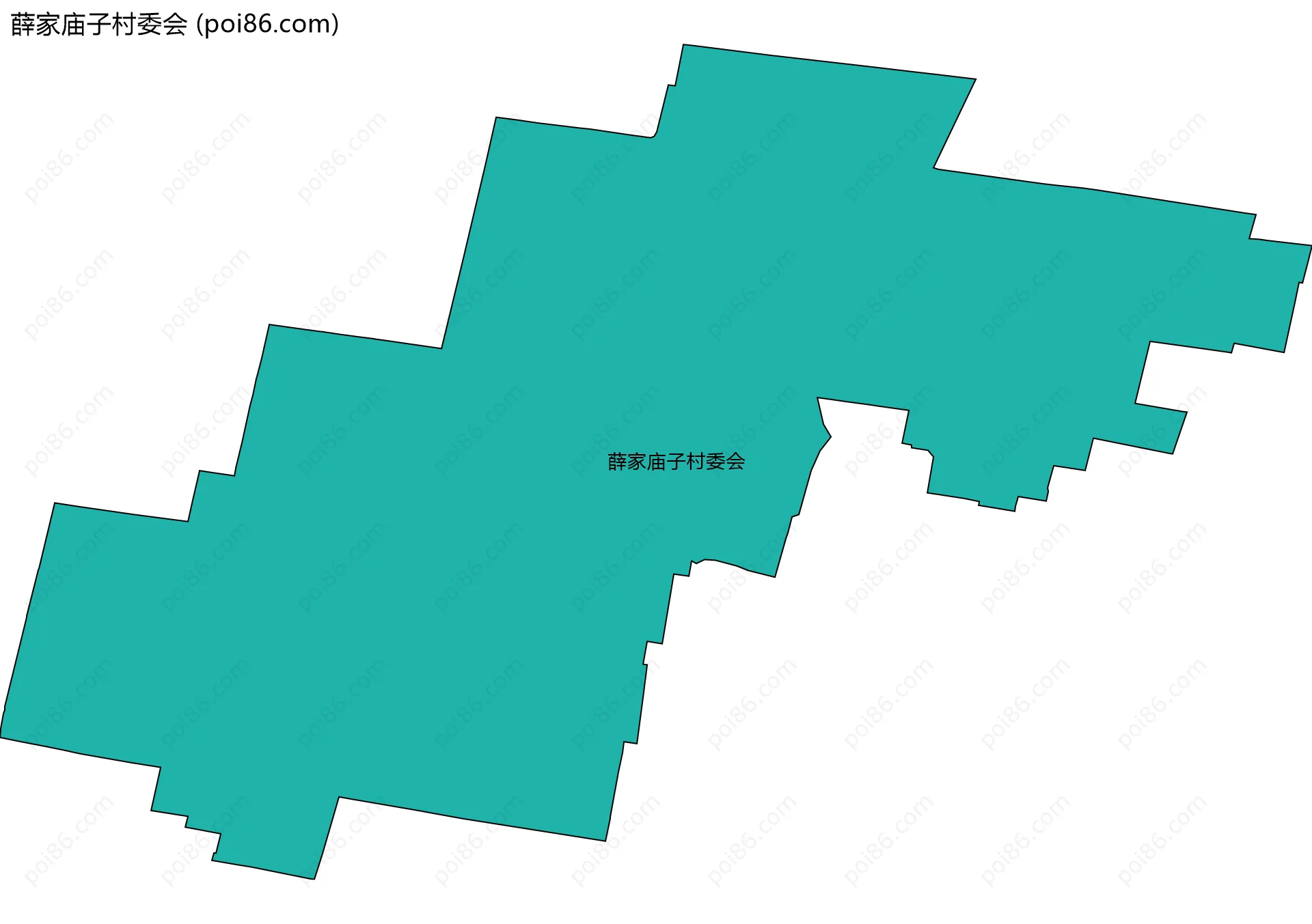 薛家庙子村委会边界地图