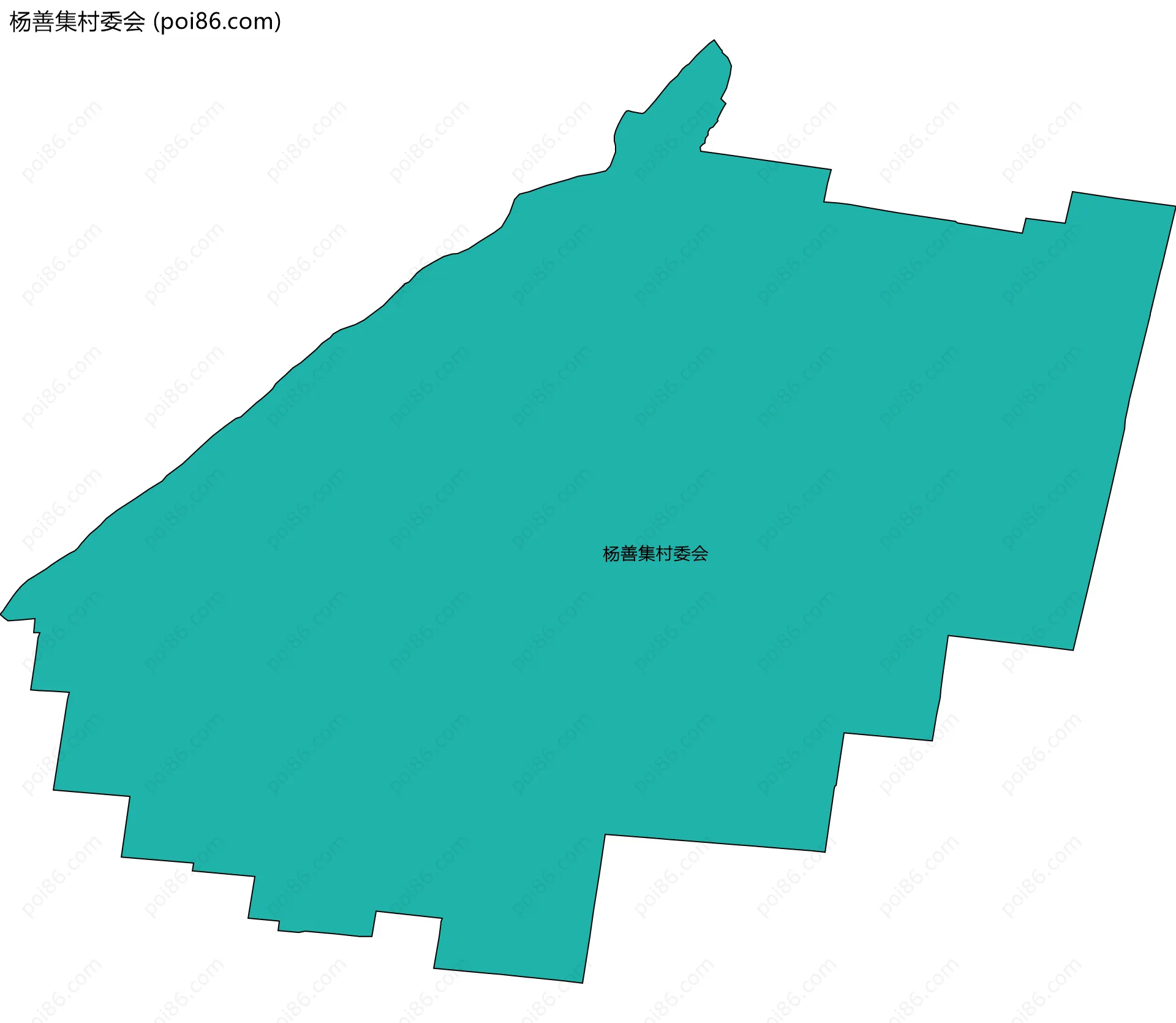 杨善集村委会边界地图