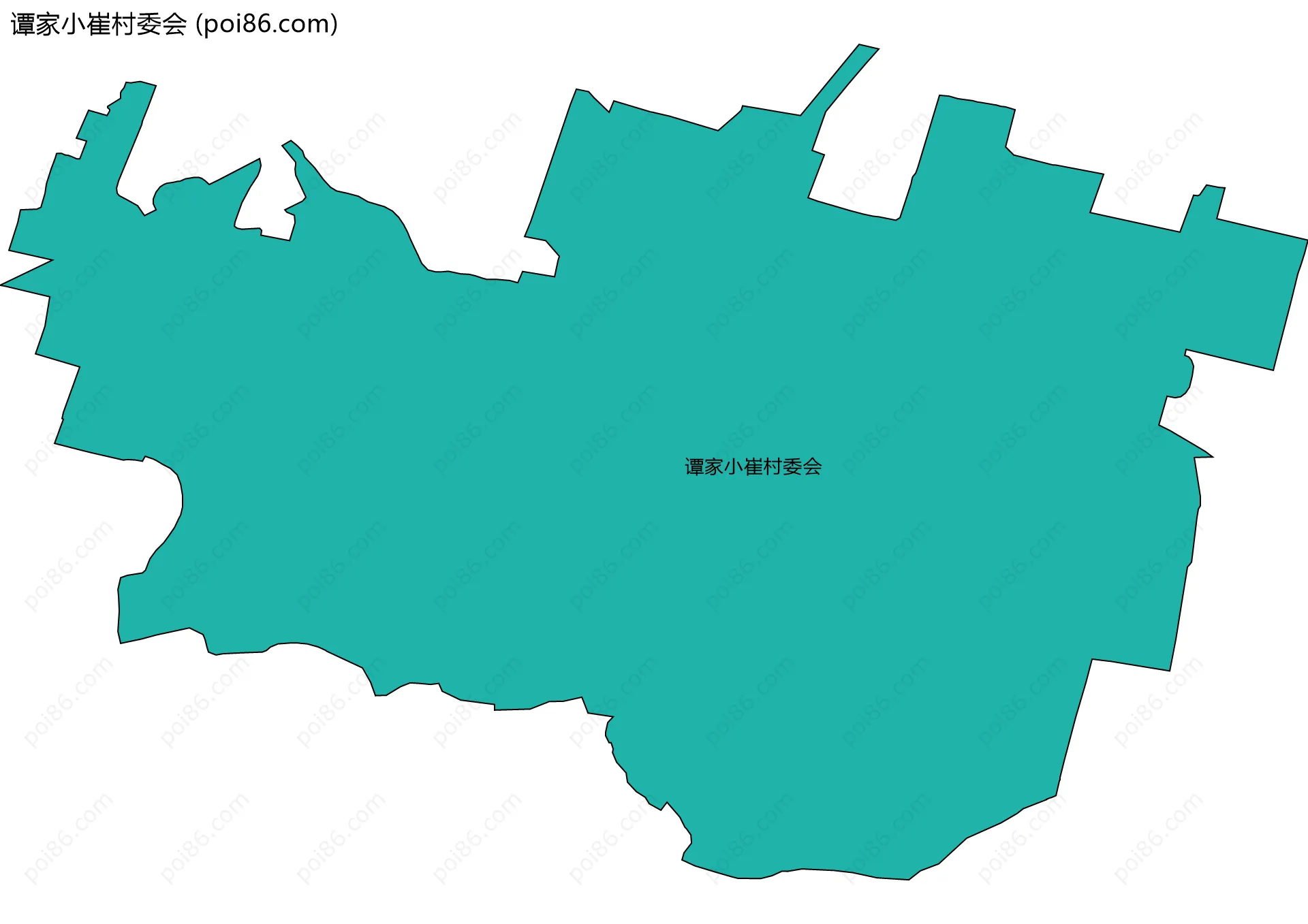 谭家小崔村委会边界地图