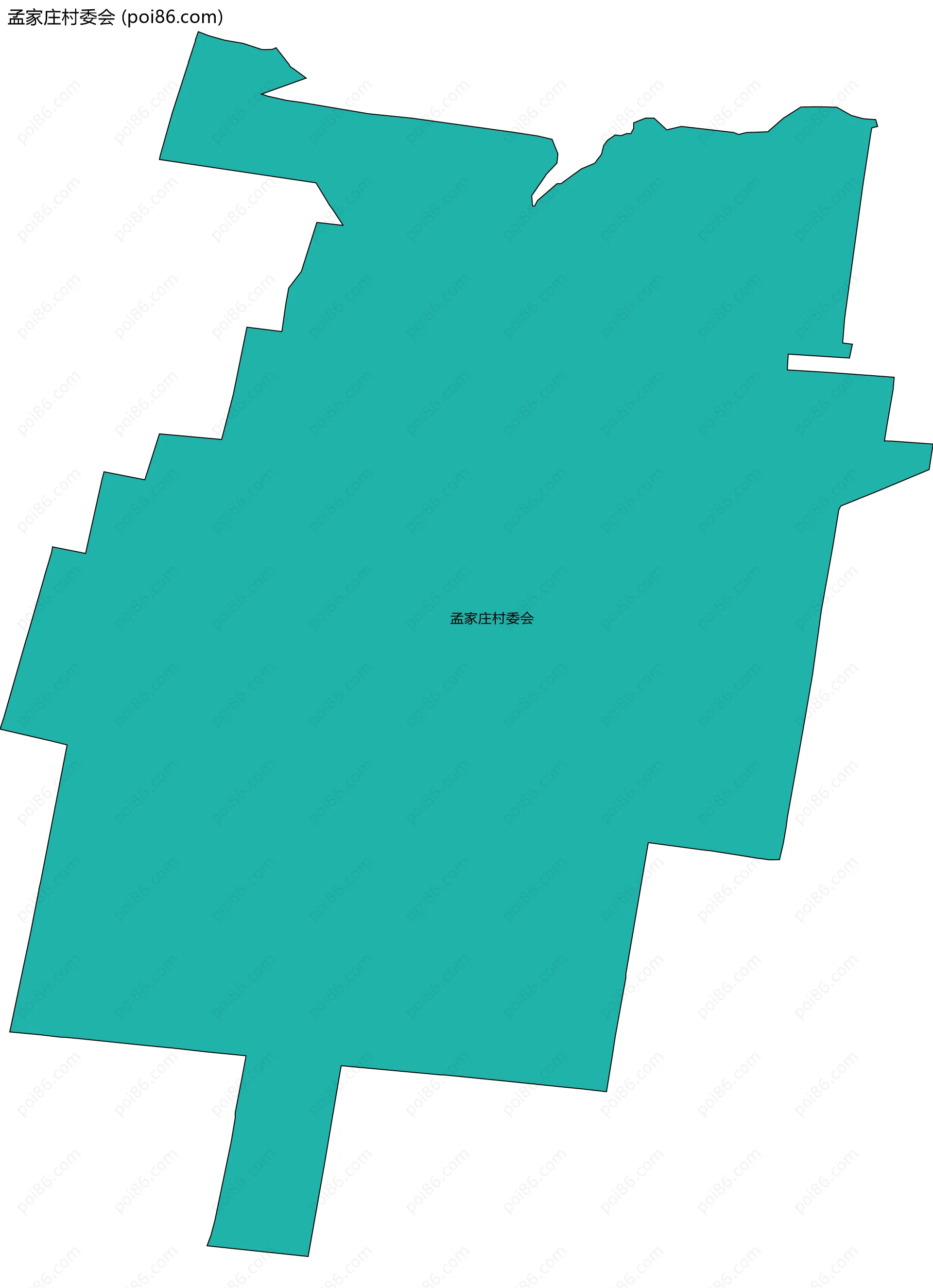 孟家庄村委会边界地图