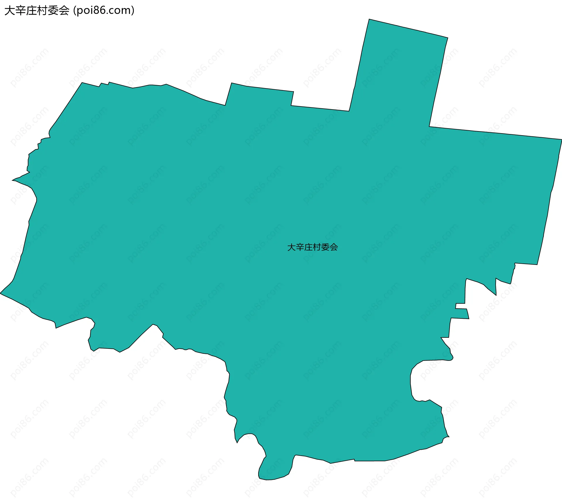 大辛庄村委会边界地图