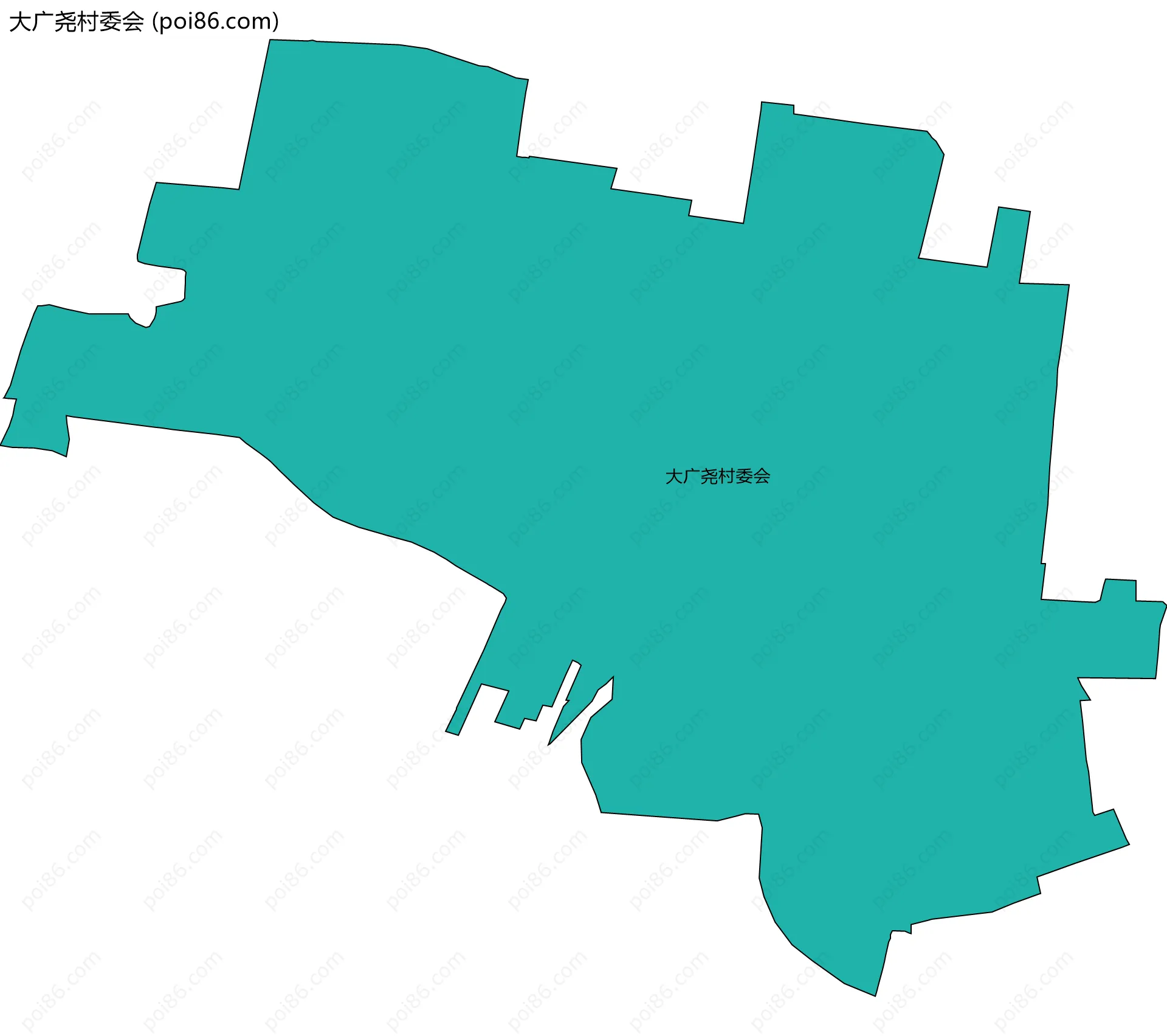 大广尧村委会边界地图