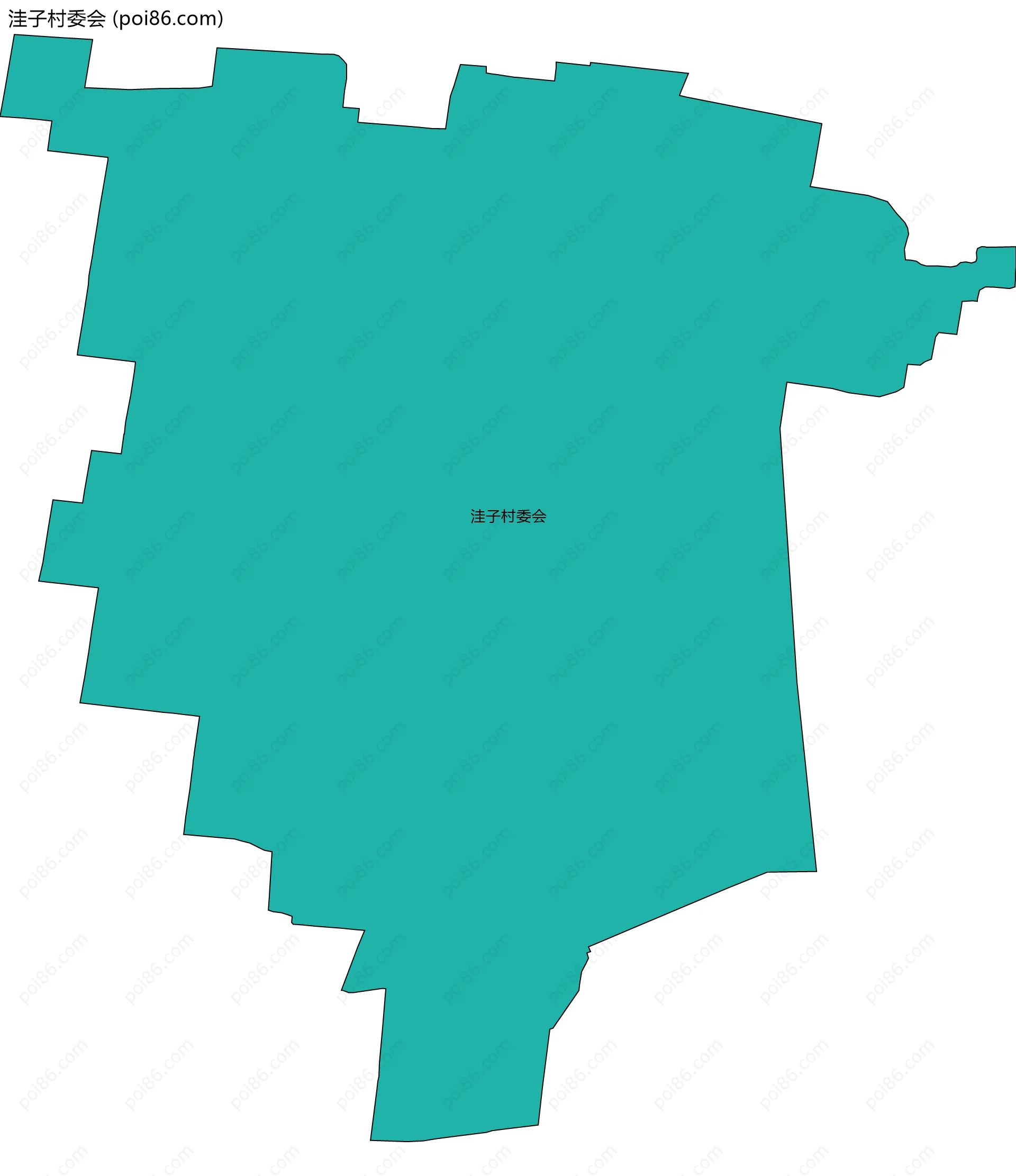 洼子村委会边界地图