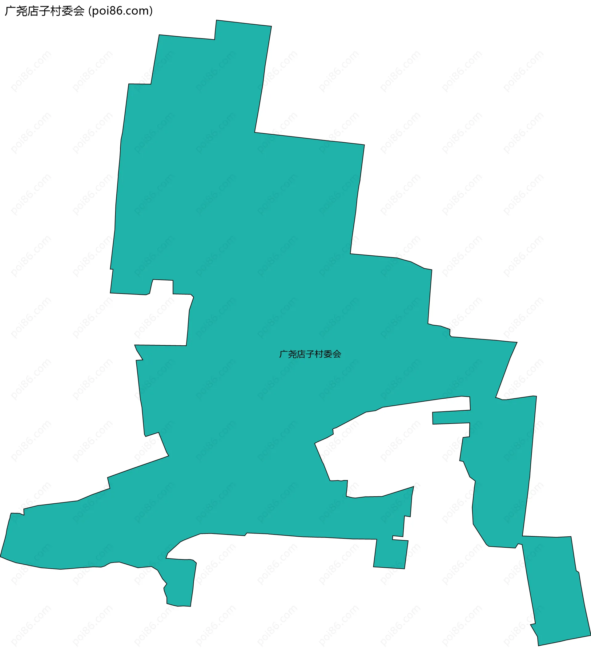 广尧店子村委会边界地图