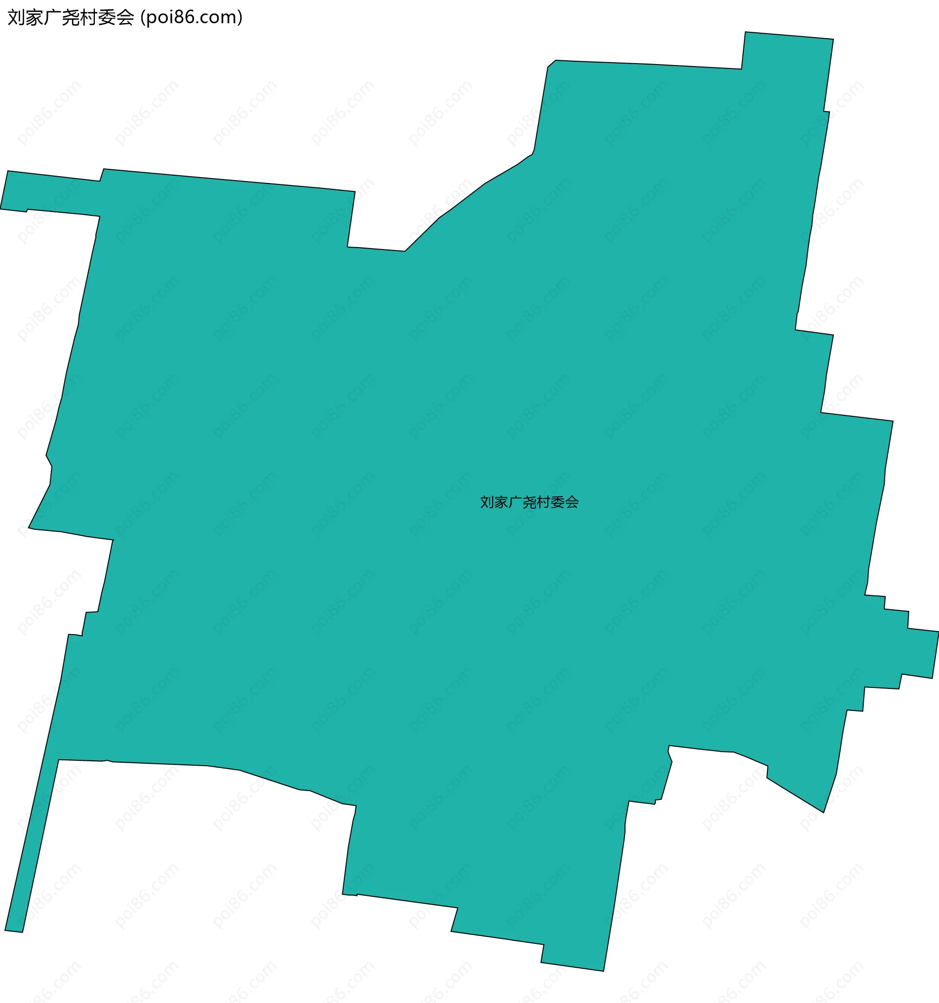 刘家广尧村委会边界地图