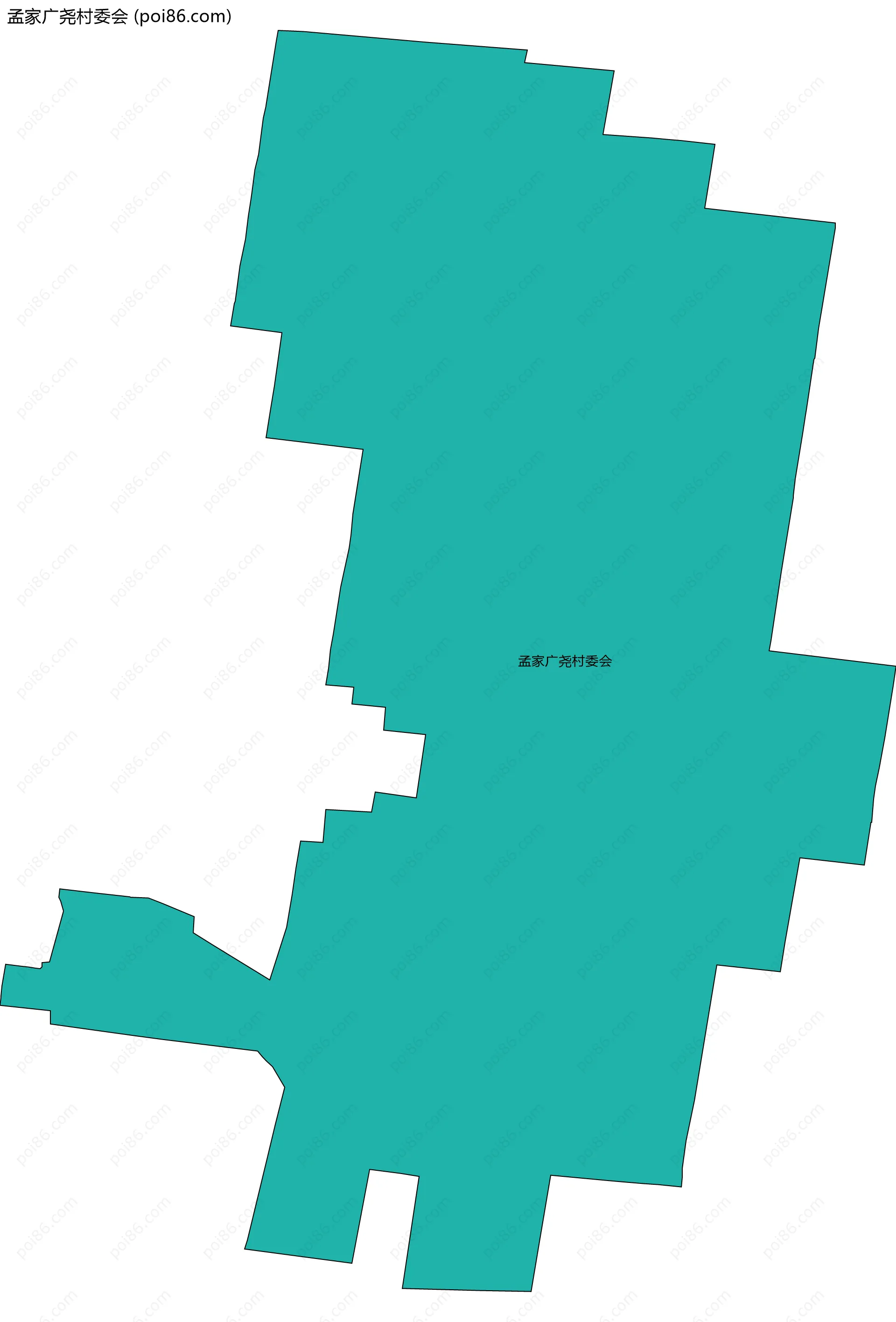孟家广尧村委会边界地图