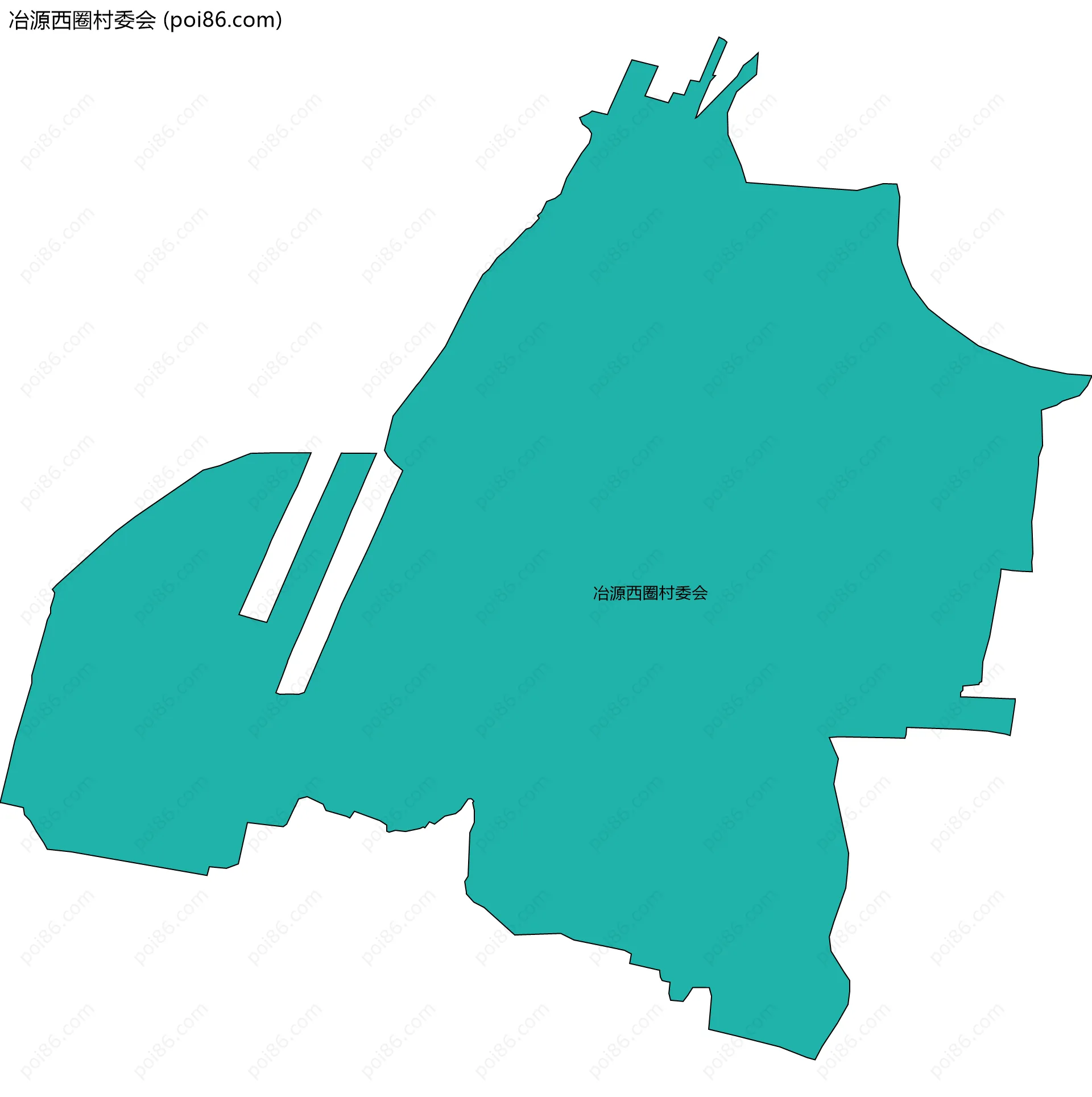 冶源西圈村委会边界地图