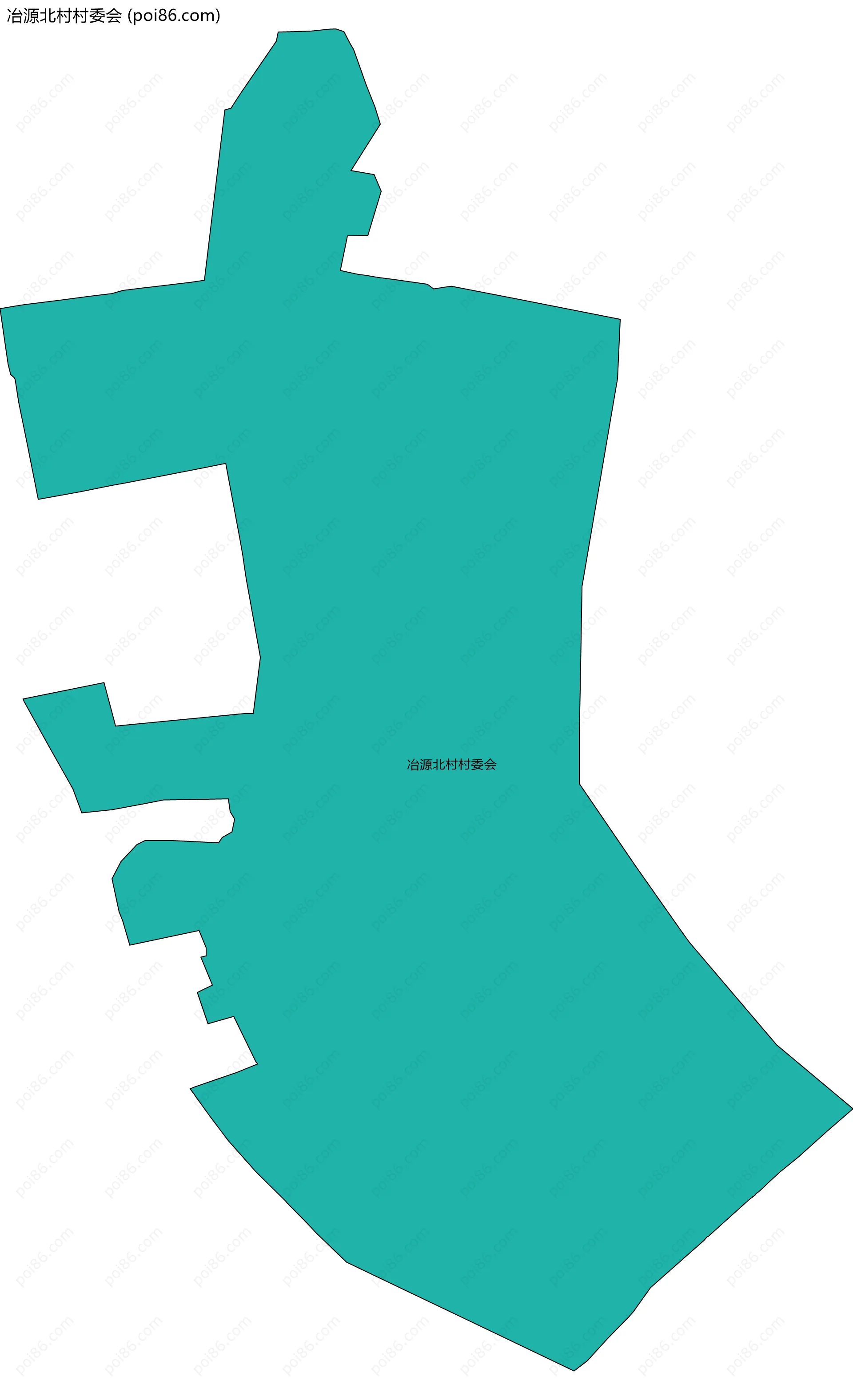 冶源北村村委会边界地图