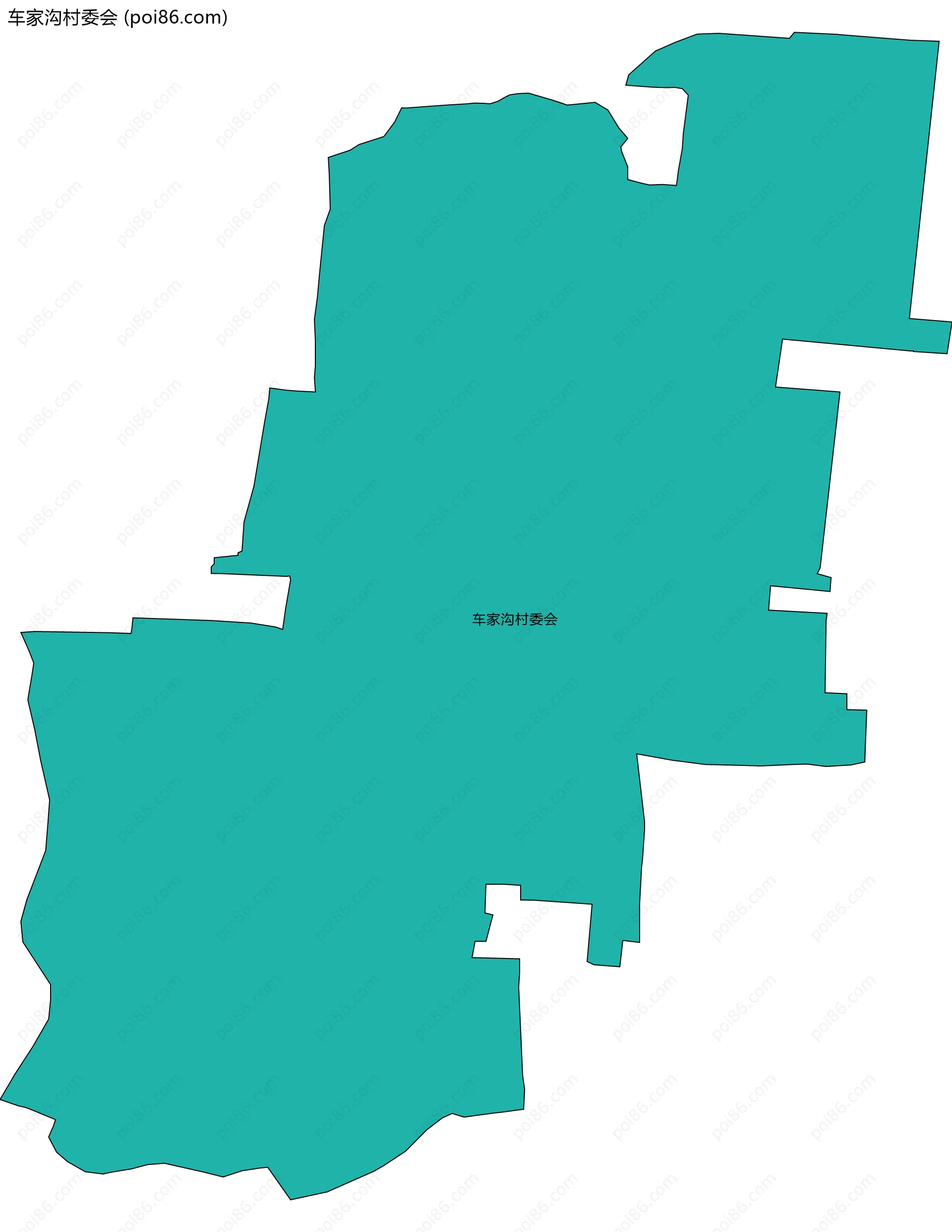 车家沟村委会边界地图