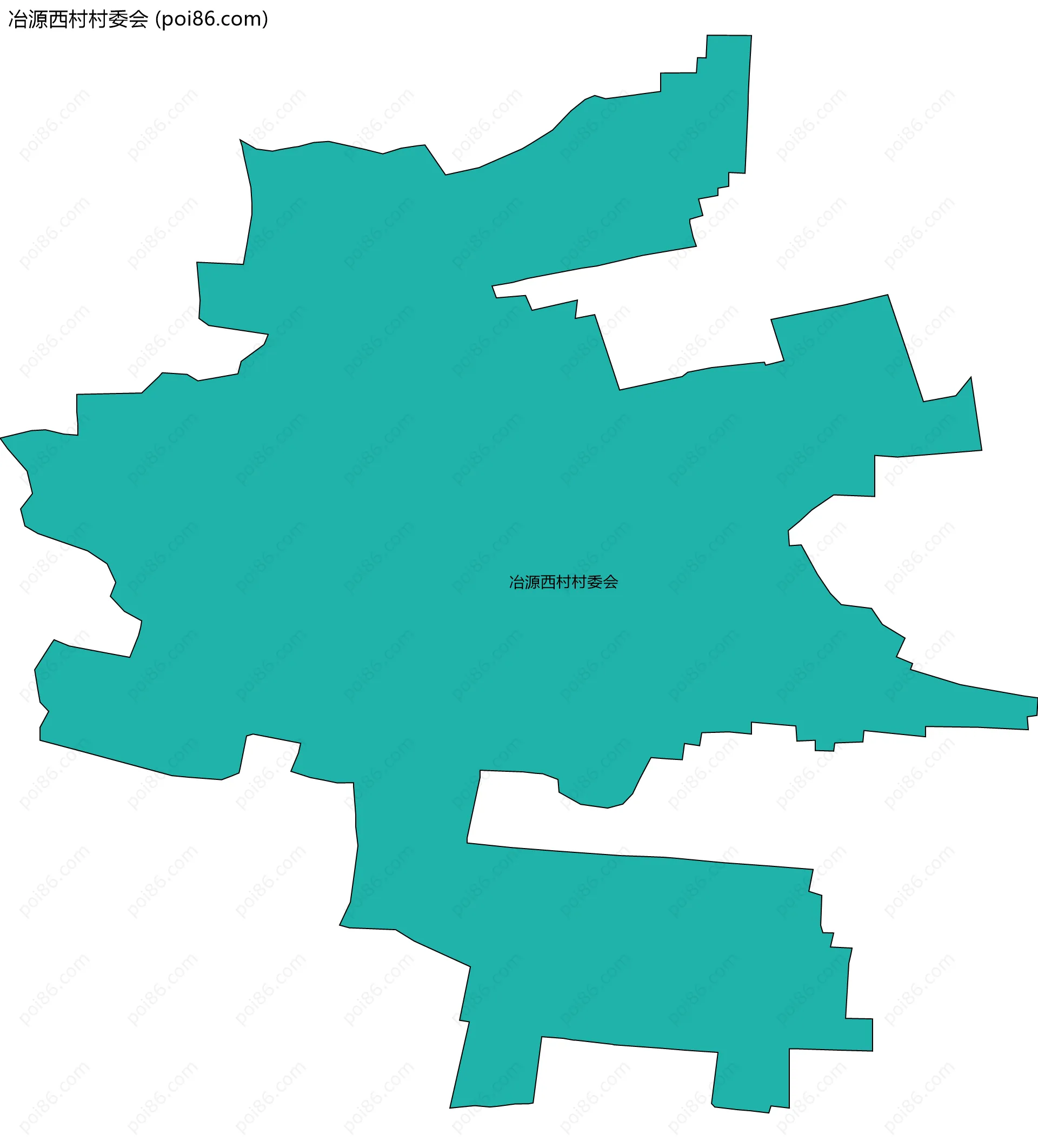 冶源西村村委会边界地图