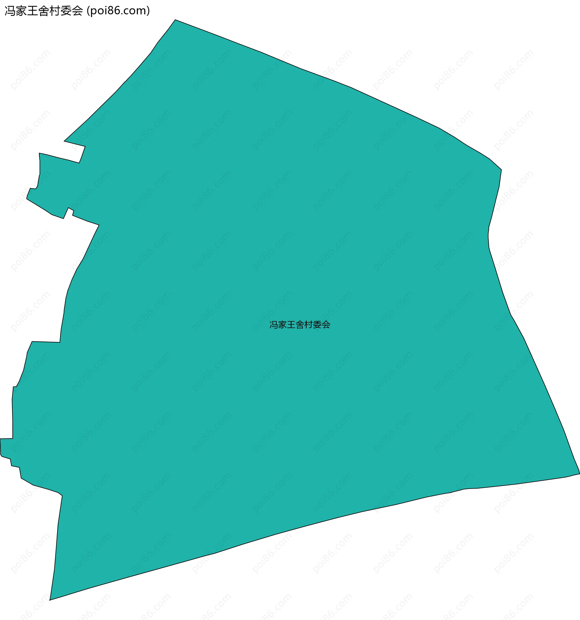 冯家王舍村委会边界地图