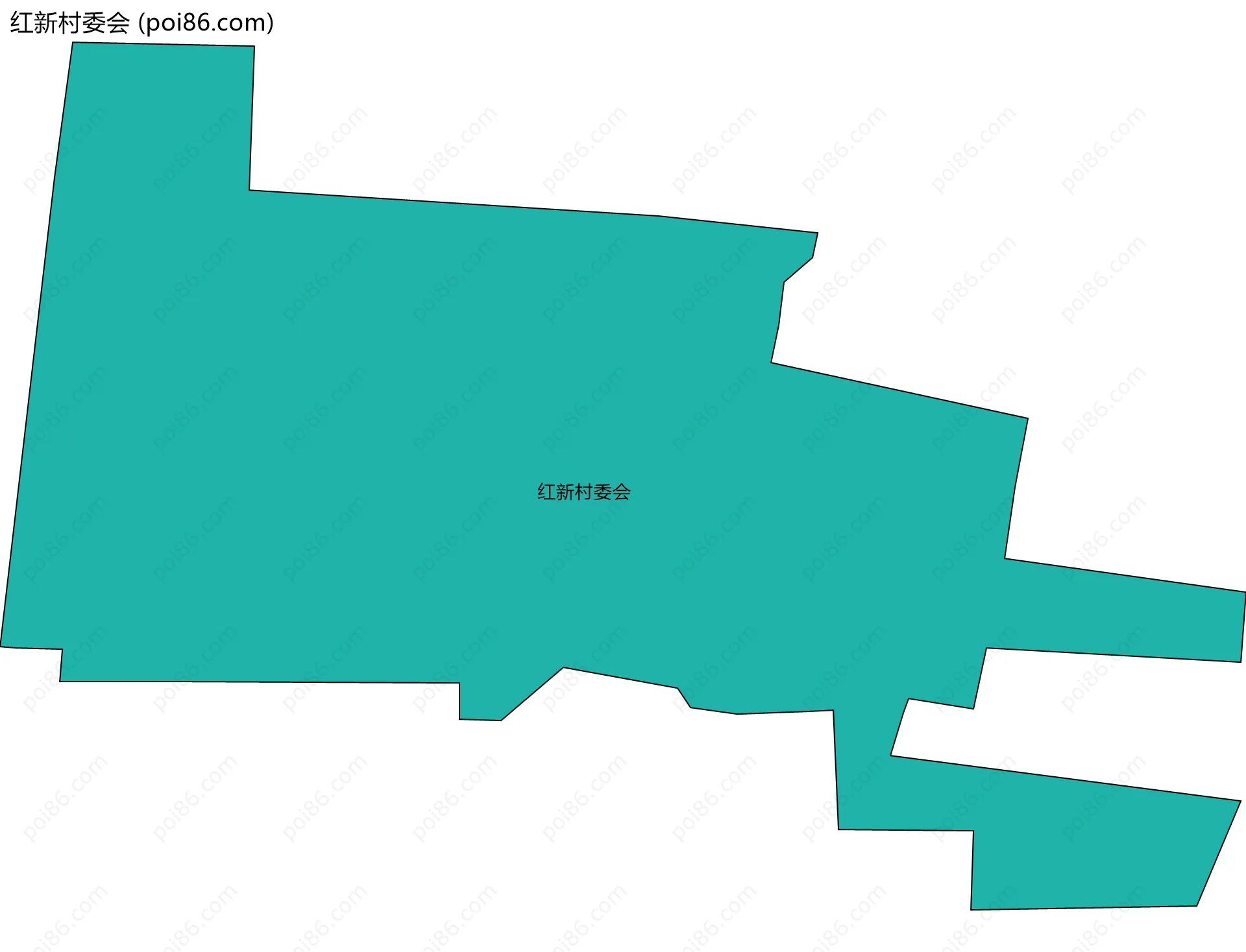 红新村委会边界地图