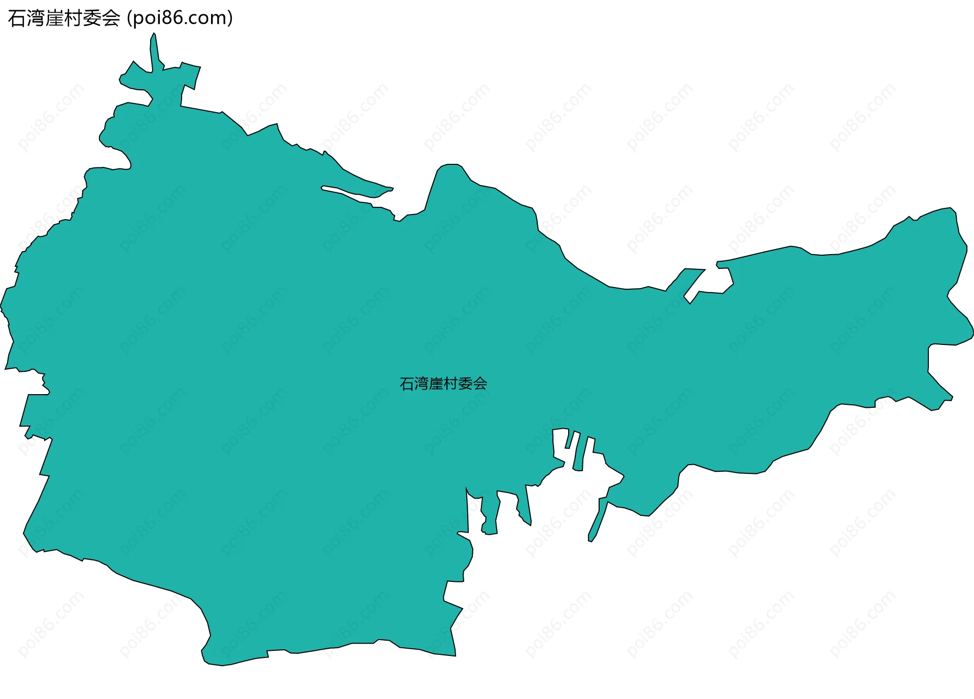 石湾崖村委会边界地图