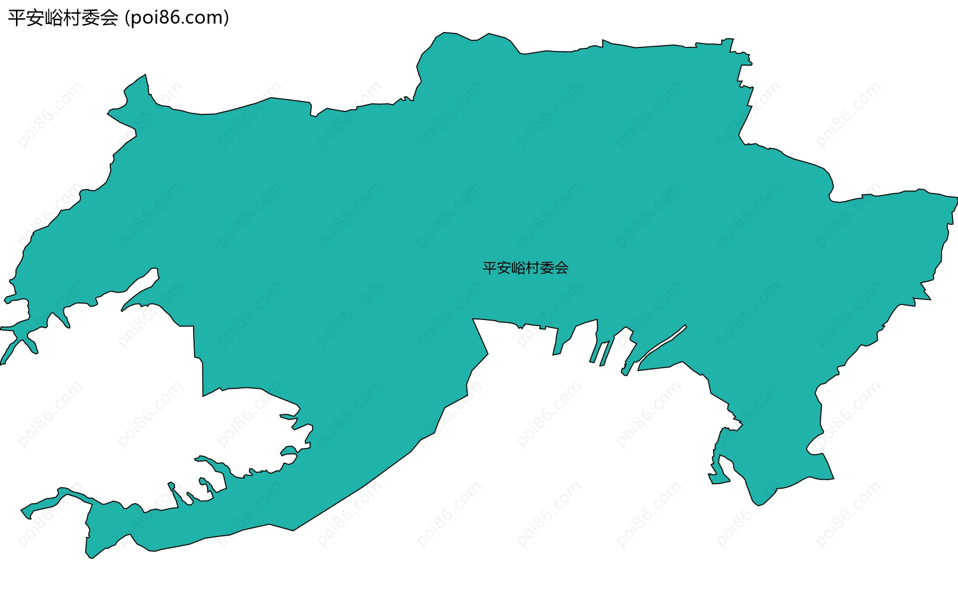 平安峪村委会边界地图