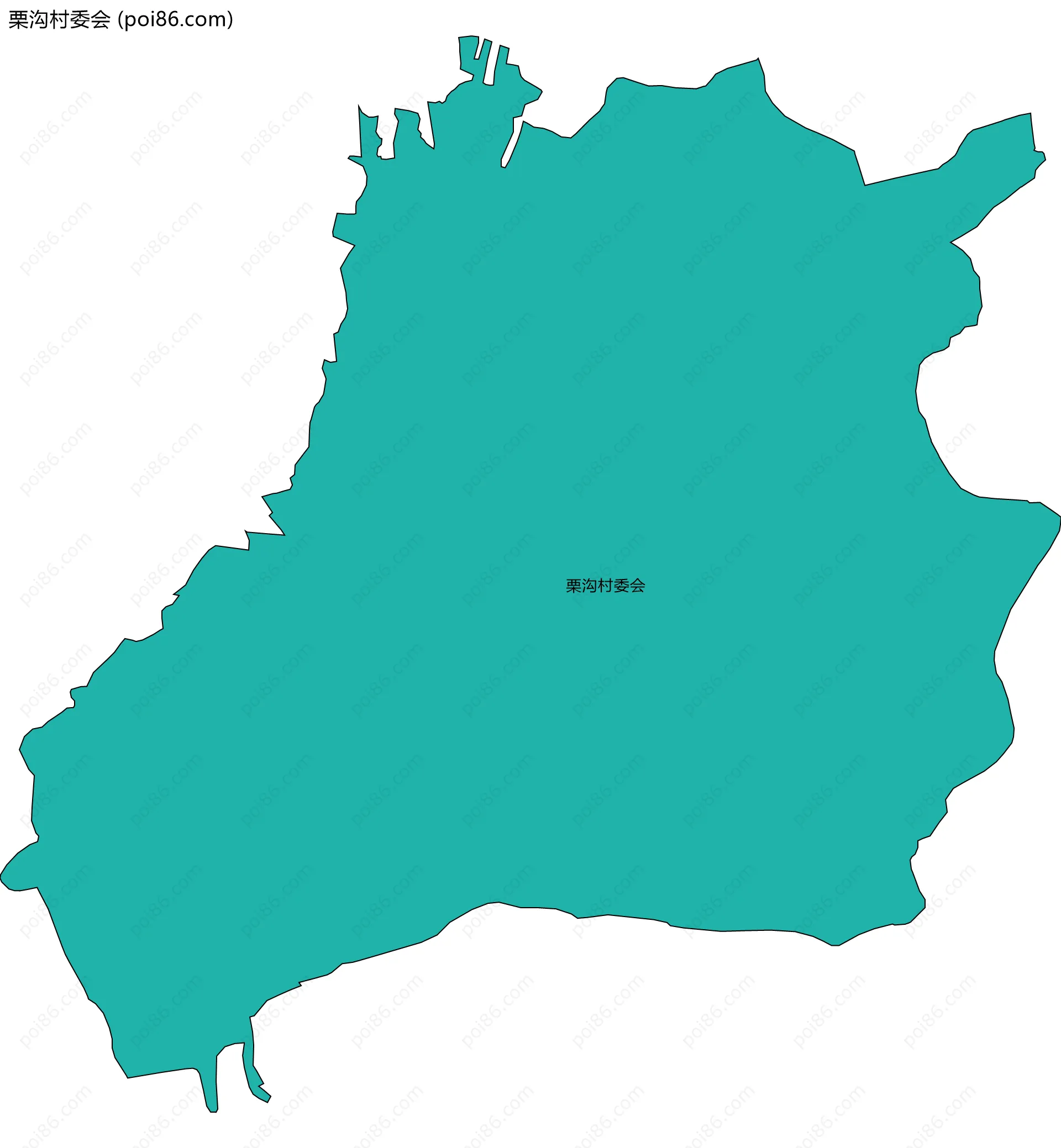 栗沟村委会边界地图