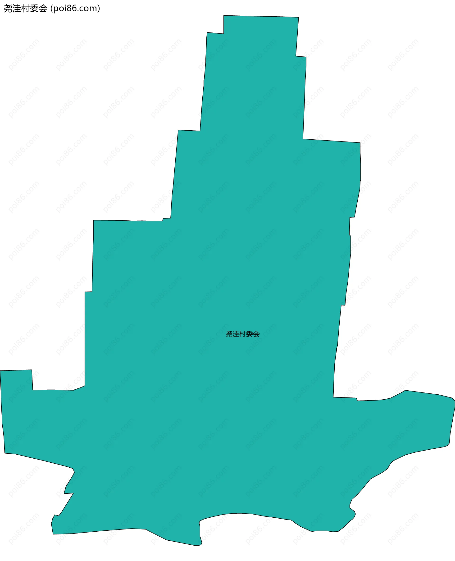 尧洼村委会边界地图