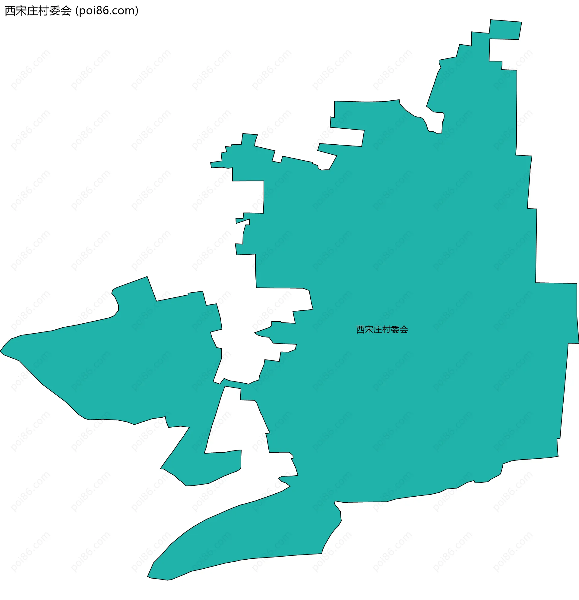 西宋庄村委会边界地图