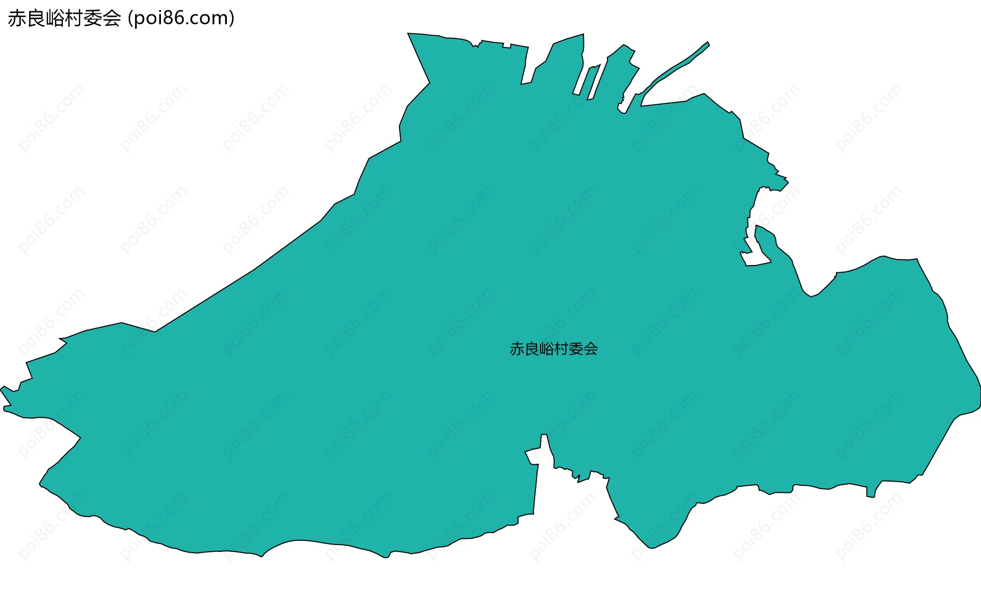 赤良峪村委会边界地图