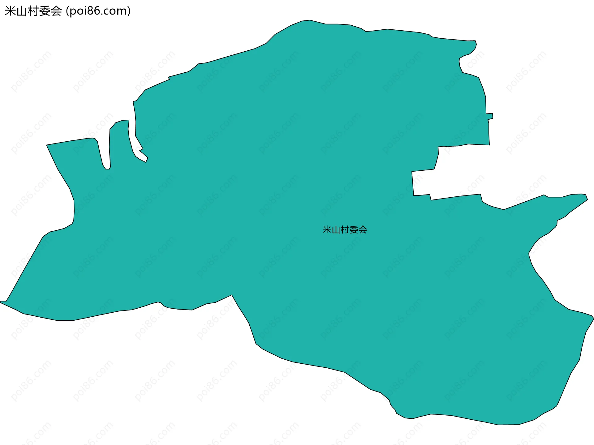 米山村委会边界地图