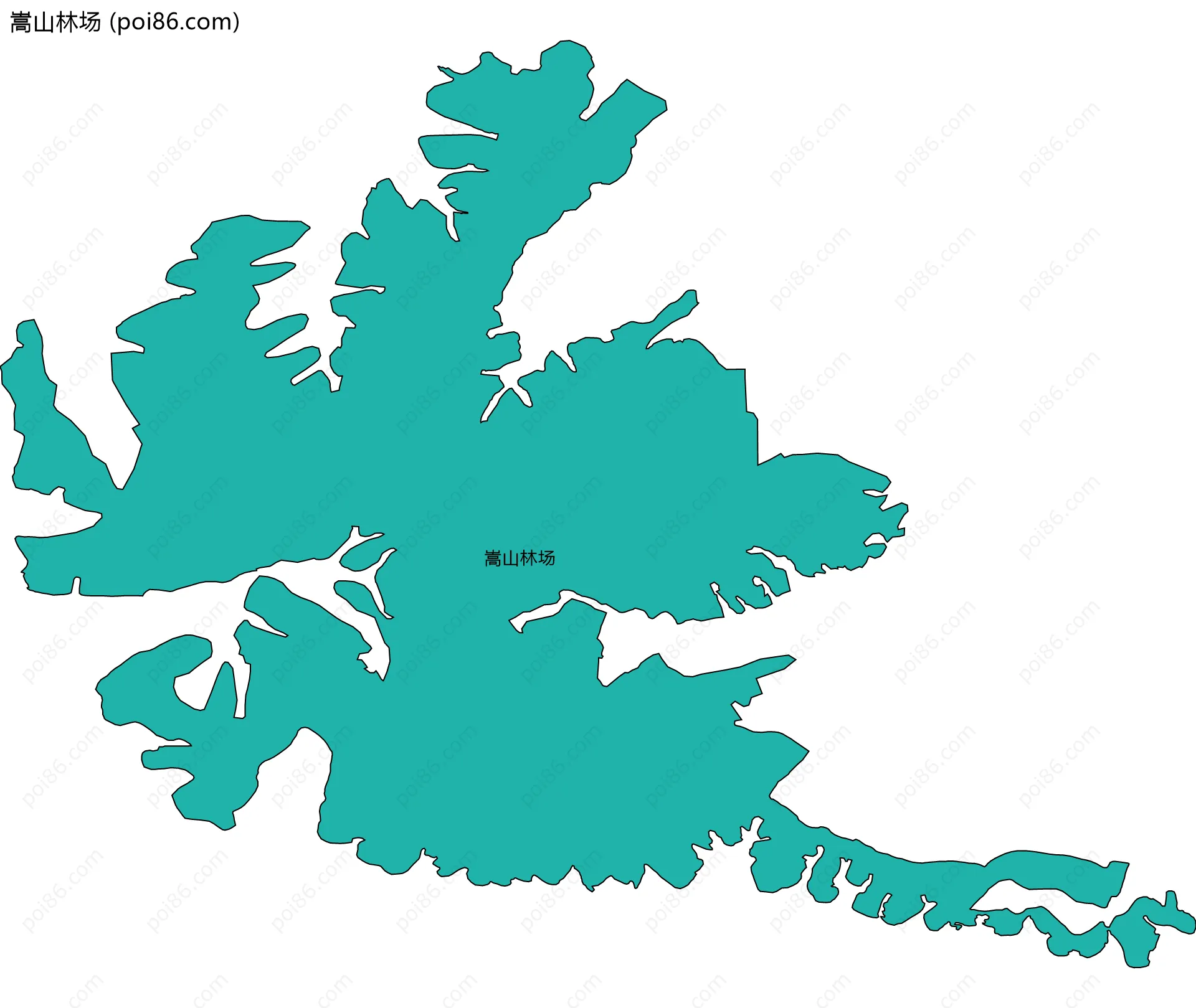 嵩山林场边界地图