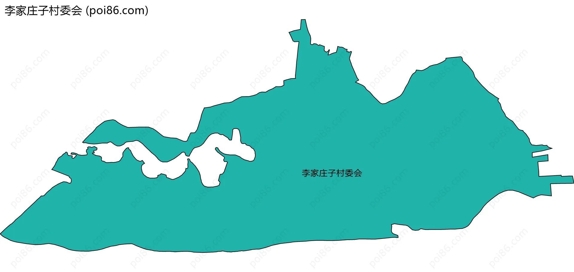 李家庄子村委会边界地图