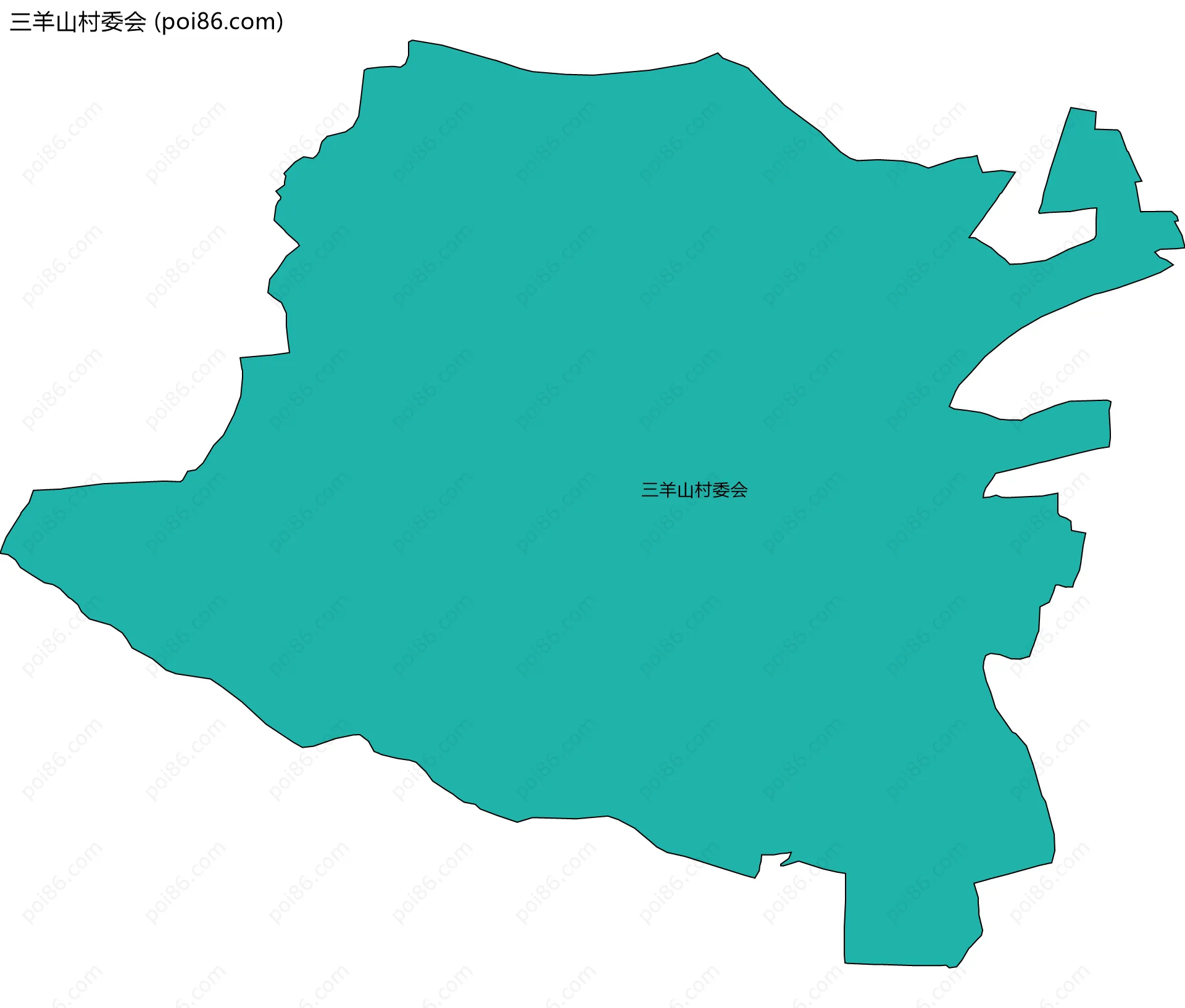 三羊山村委会边界地图