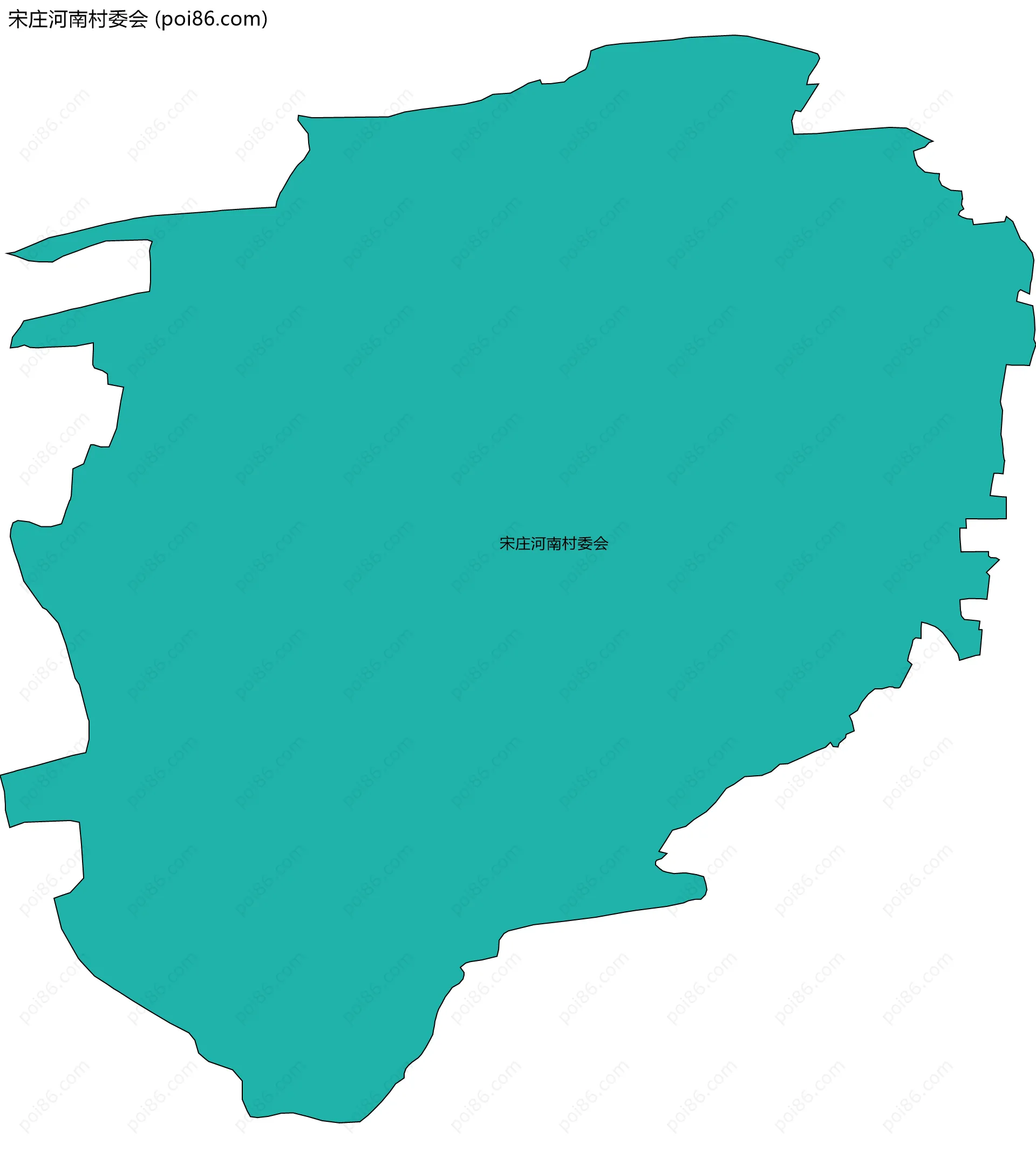 宋庄河南村委会边界地图