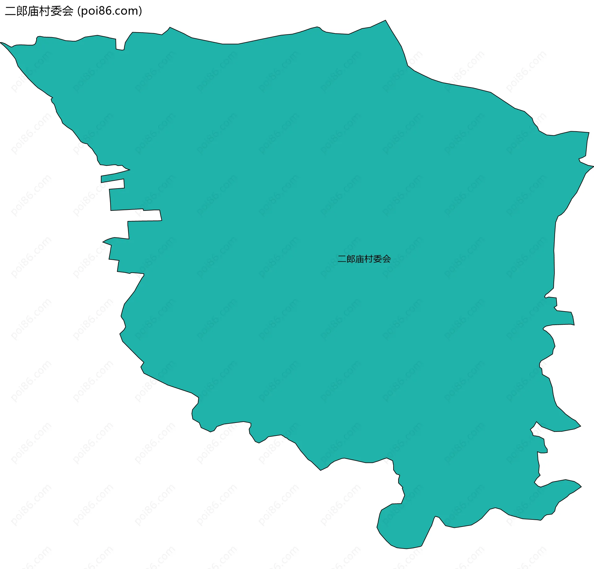 二郎庙村委会边界地图