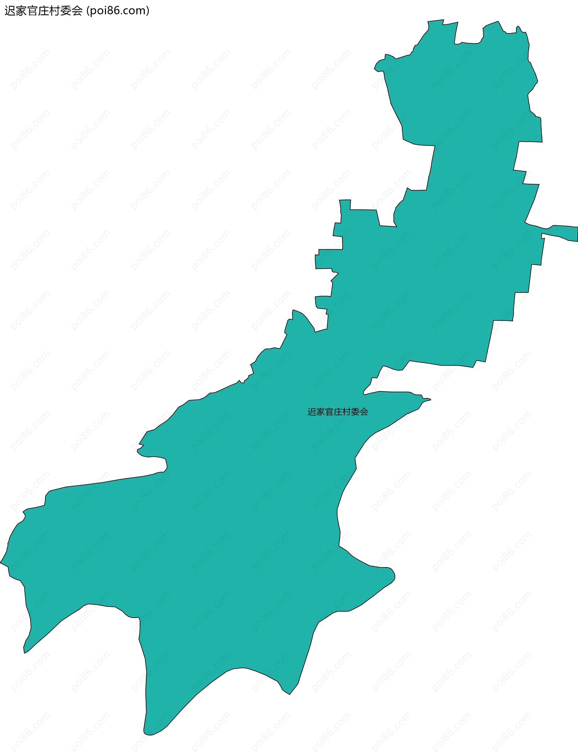 迟家官庄村委会边界地图