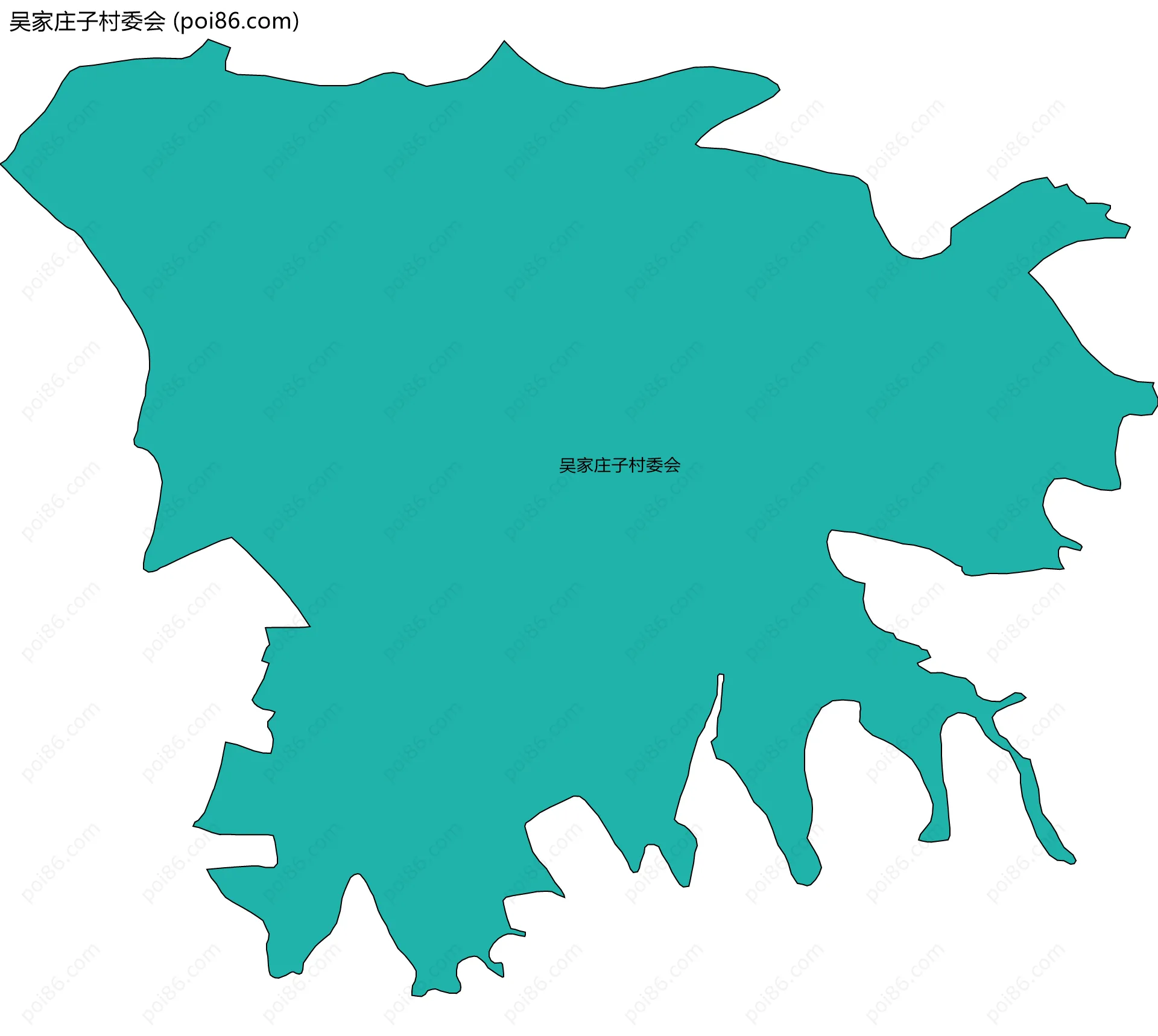 吴家庄子村委会边界地图