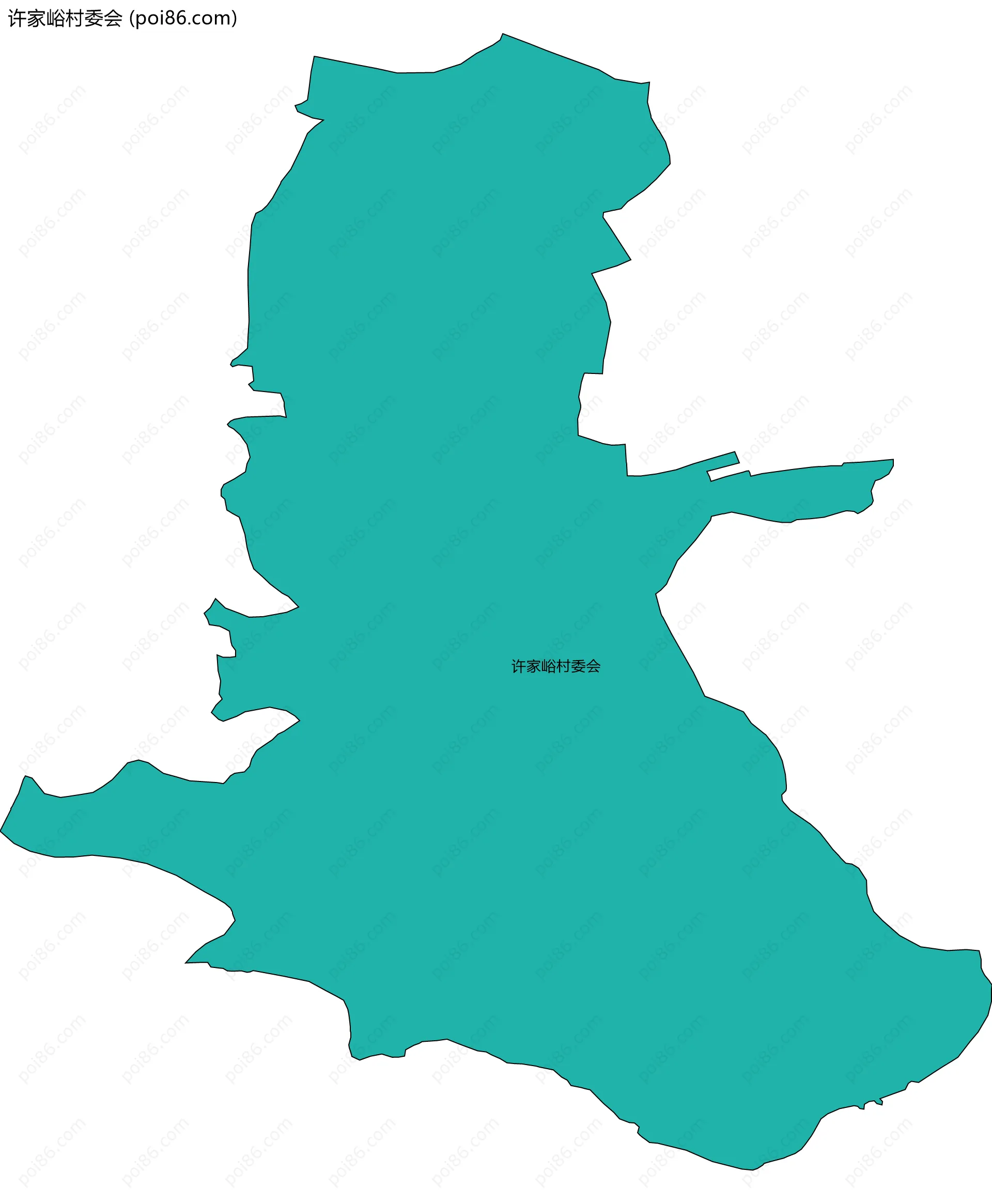 许家峪村委会边界地图