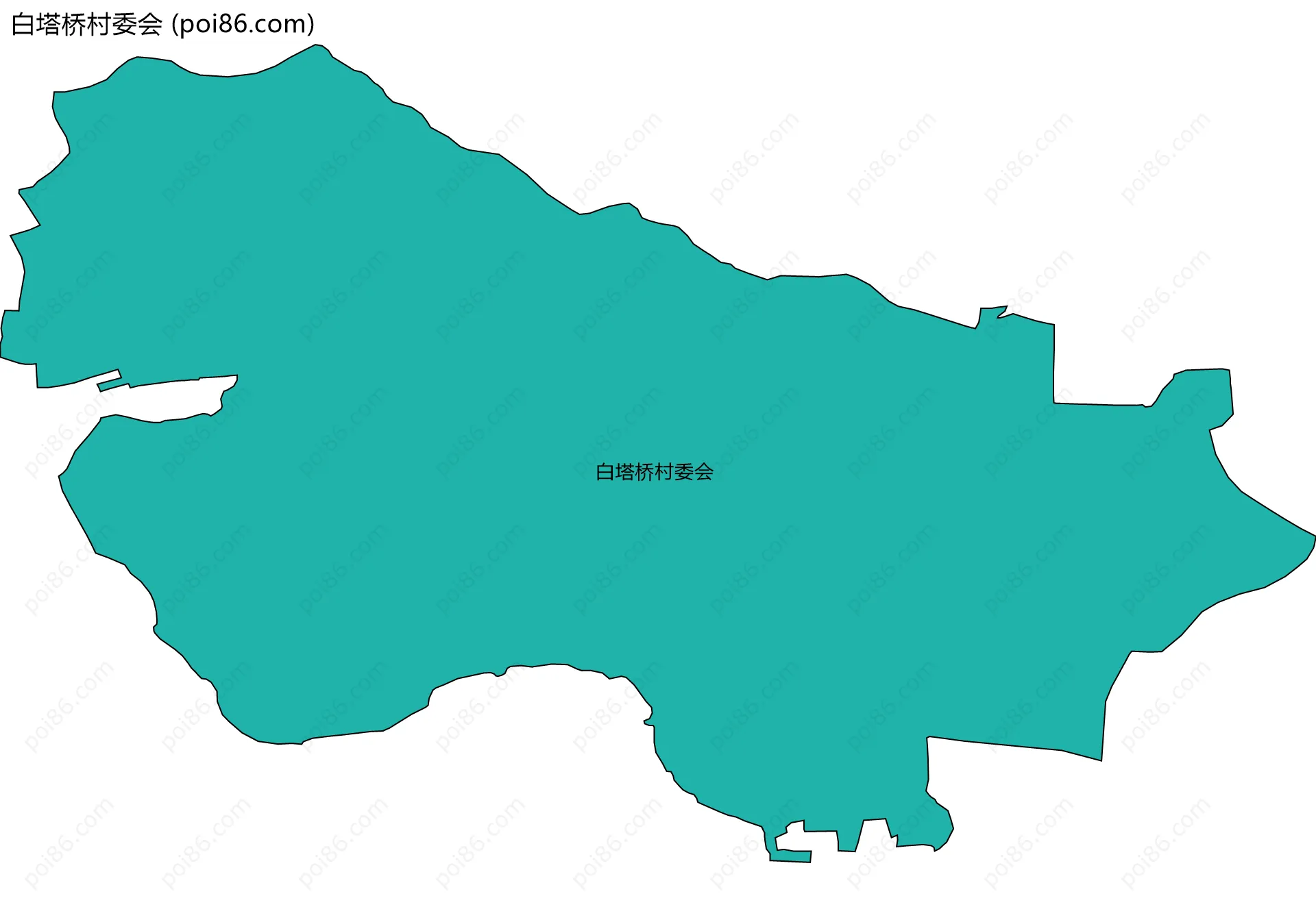 白塔桥村委会边界地图