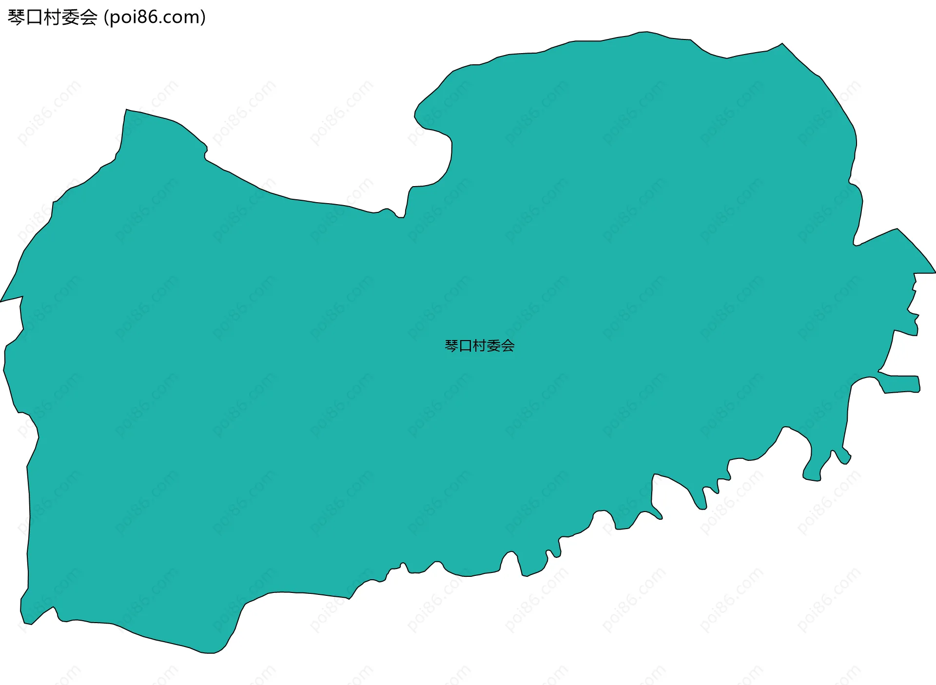 琴口村委会边界地图