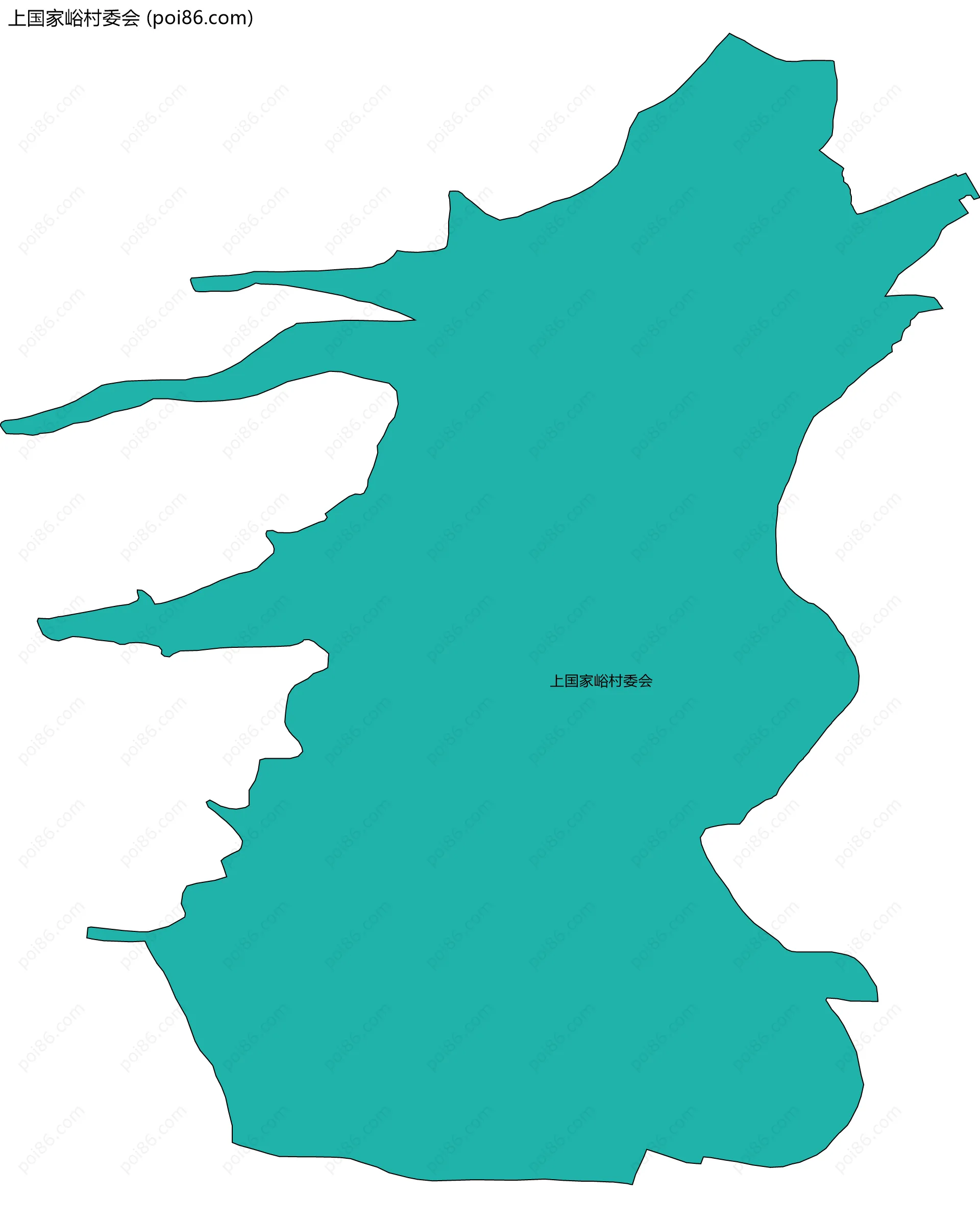 上国家峪村委会边界地图