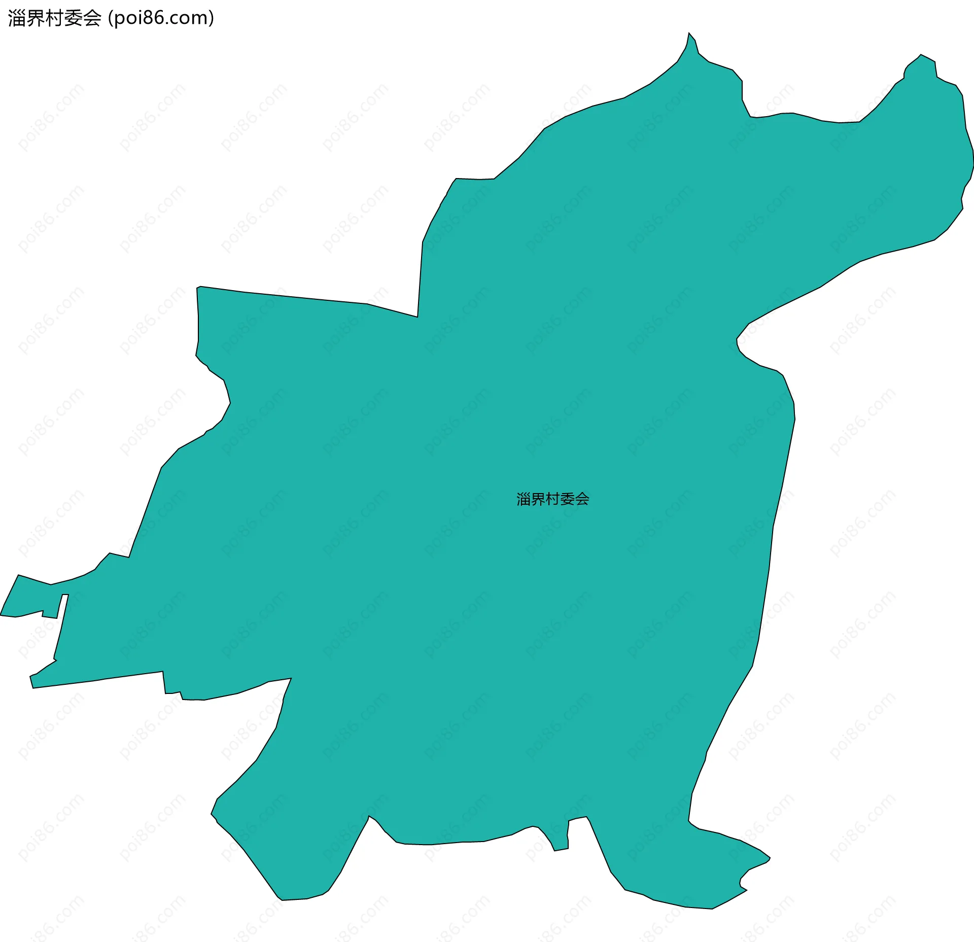 淄界村委会边界地图