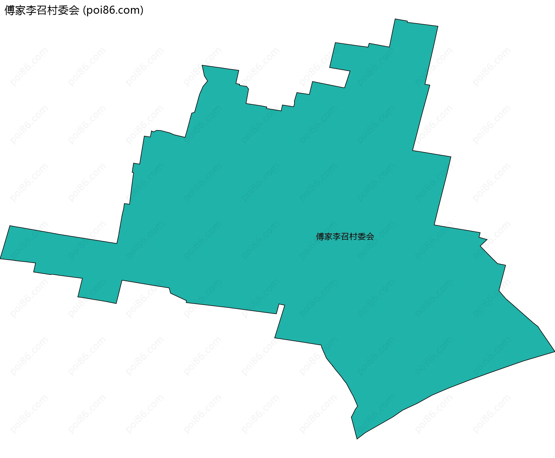 傅家李召村委会边界地图