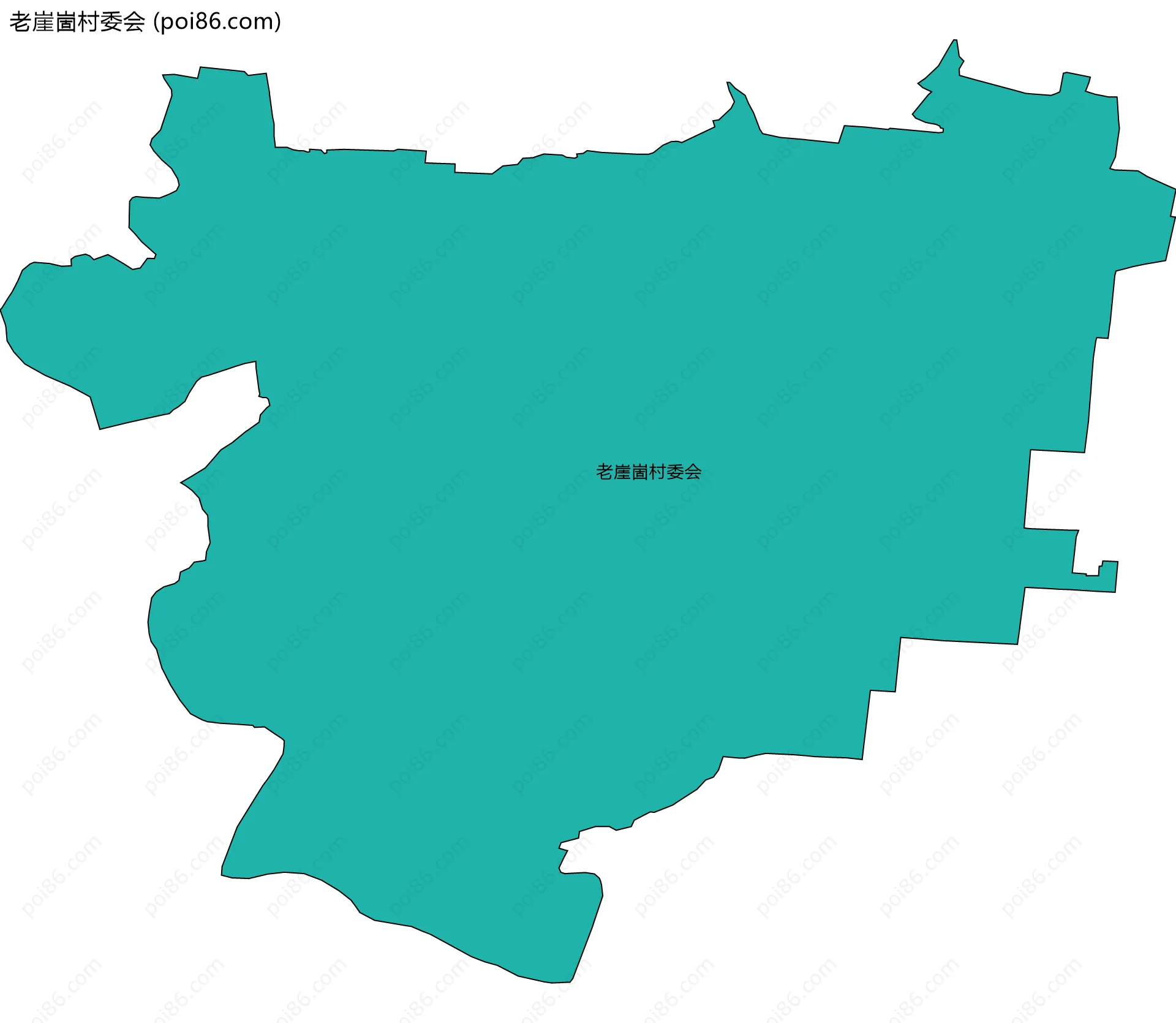 老崖崮村委会边界地图