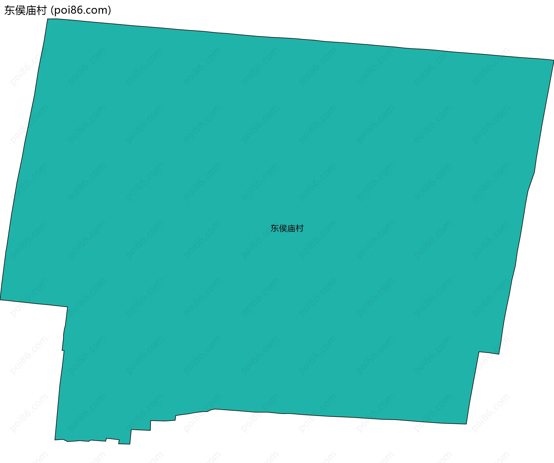 东侯庙村边界地图