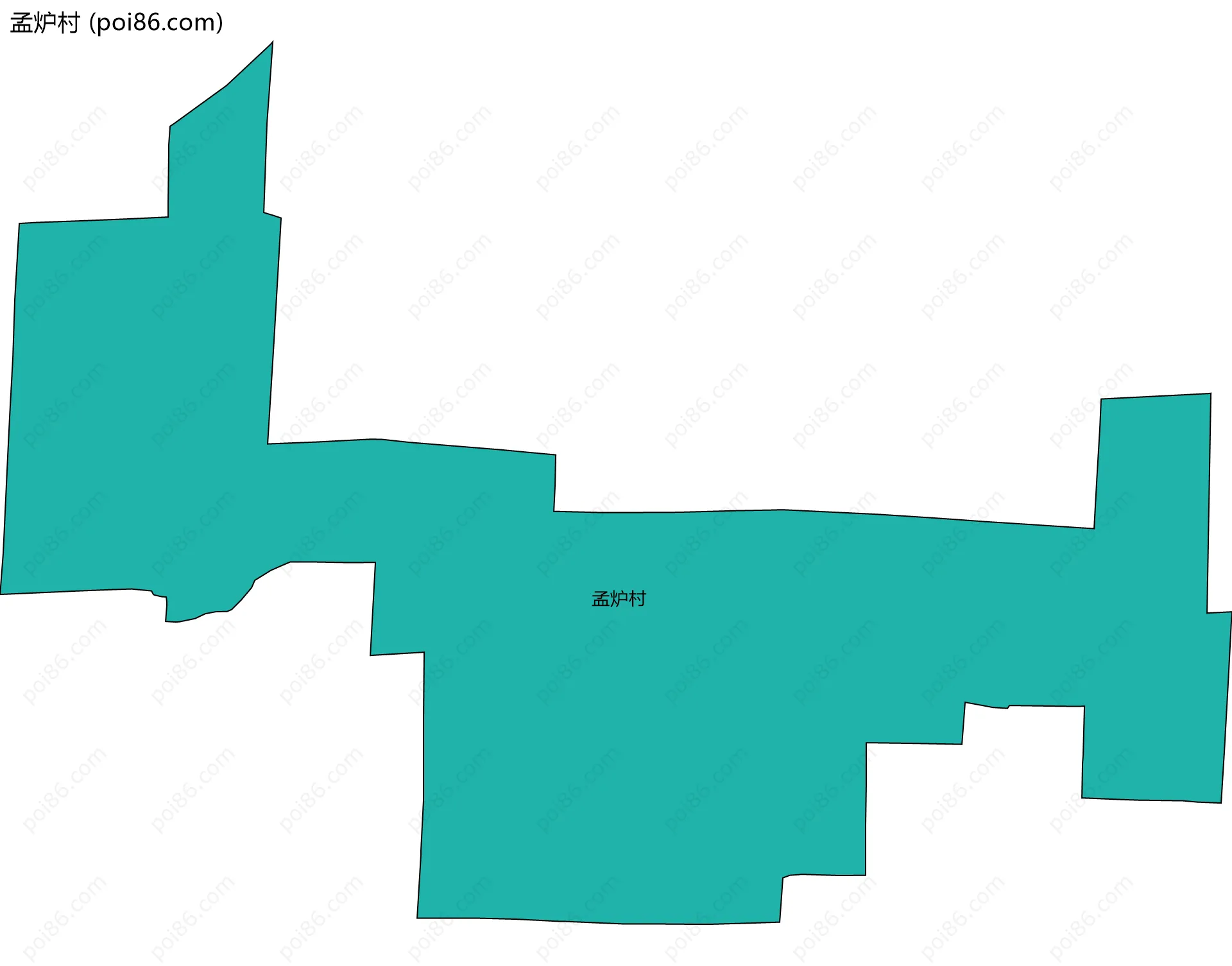孟炉村边界地图