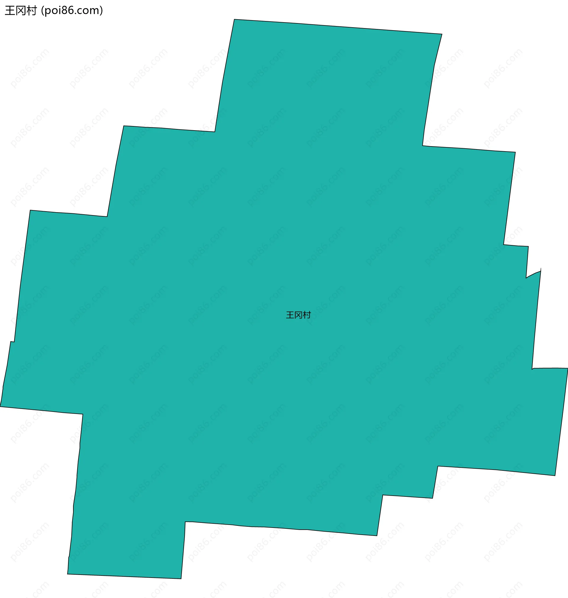 王冈村边界地图