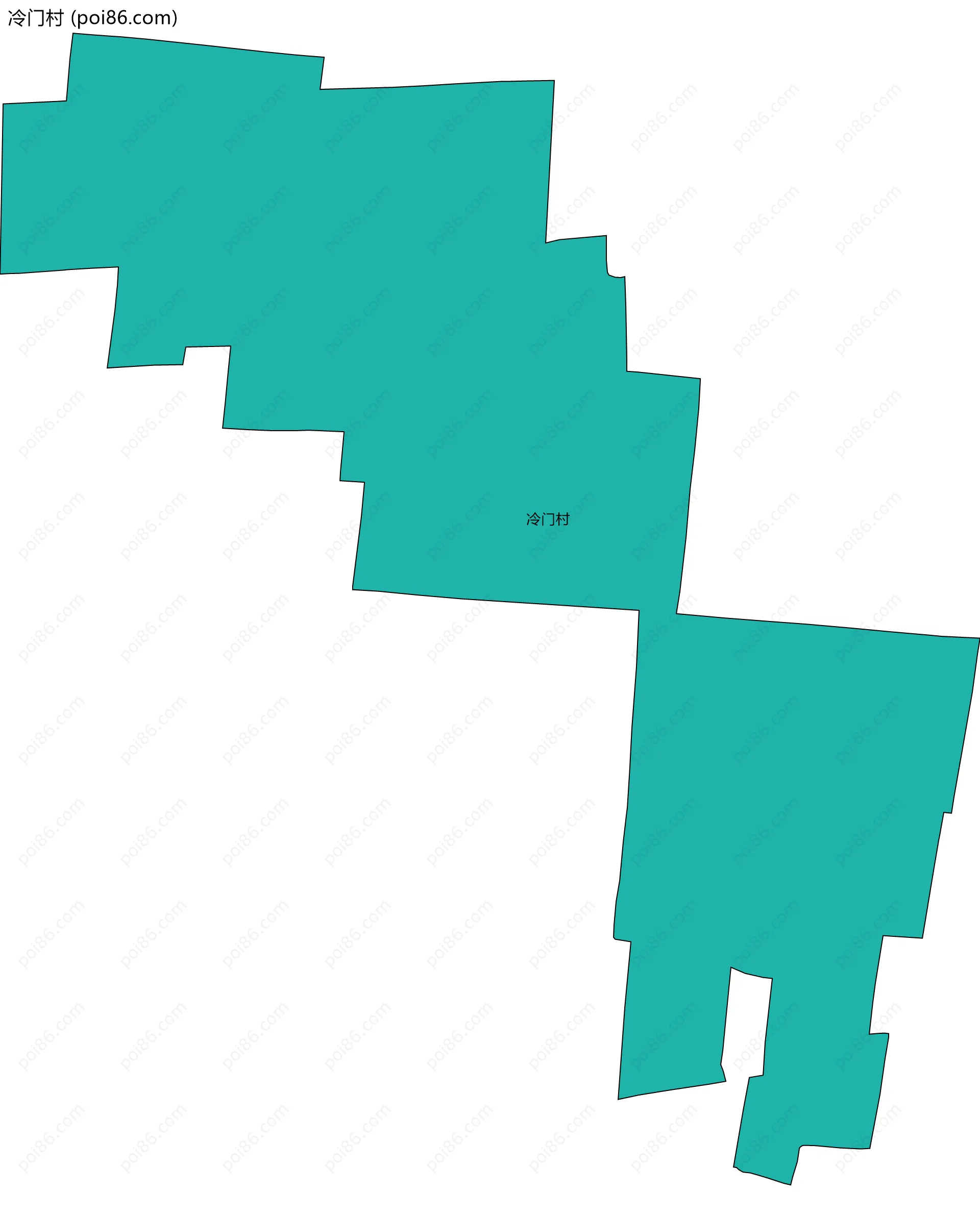 冷门村边界地图